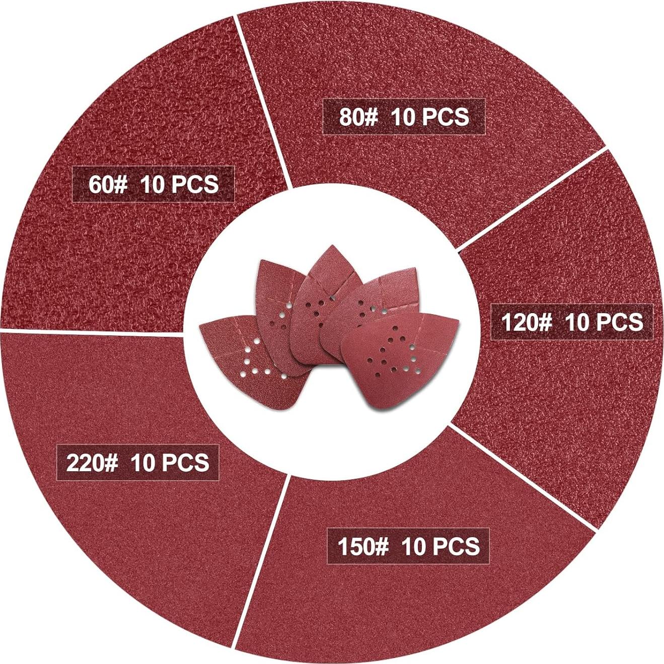 Lijadora de Detalle S SATC 50 PCS Lijas 135x95mm 60-220 Granos