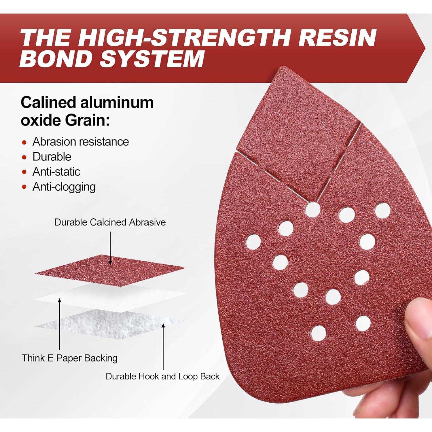 Lijadora de Detalle S SATC 50 PCS Lijas 135x95mm 60-220 Granos