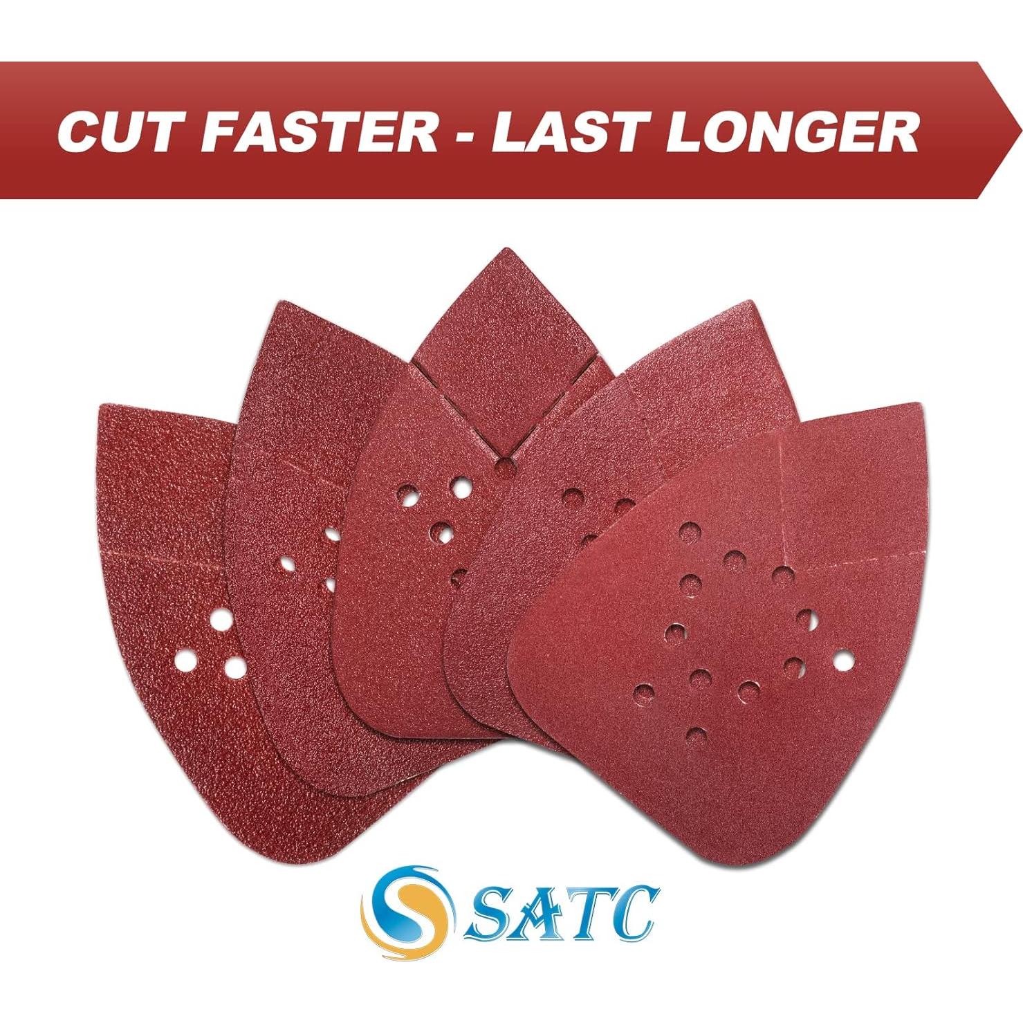 Lijadora de Detalle S SATC 50 PCS Lijas 135x95mm 60-220 Granos