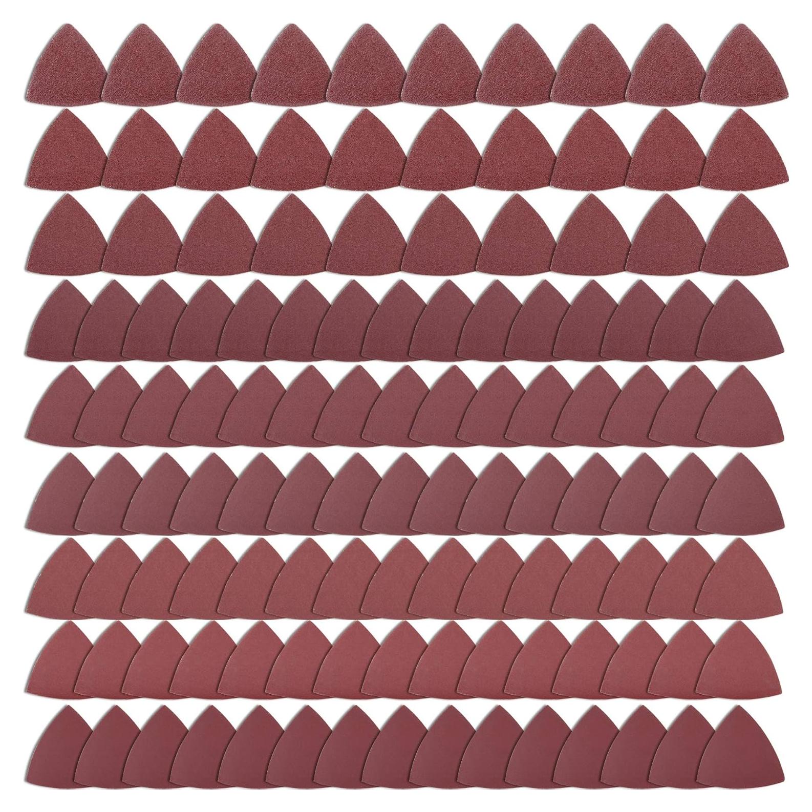 Papel de Lija Triangular AUSTOR 120 Piezas 80 mm Granos Variados