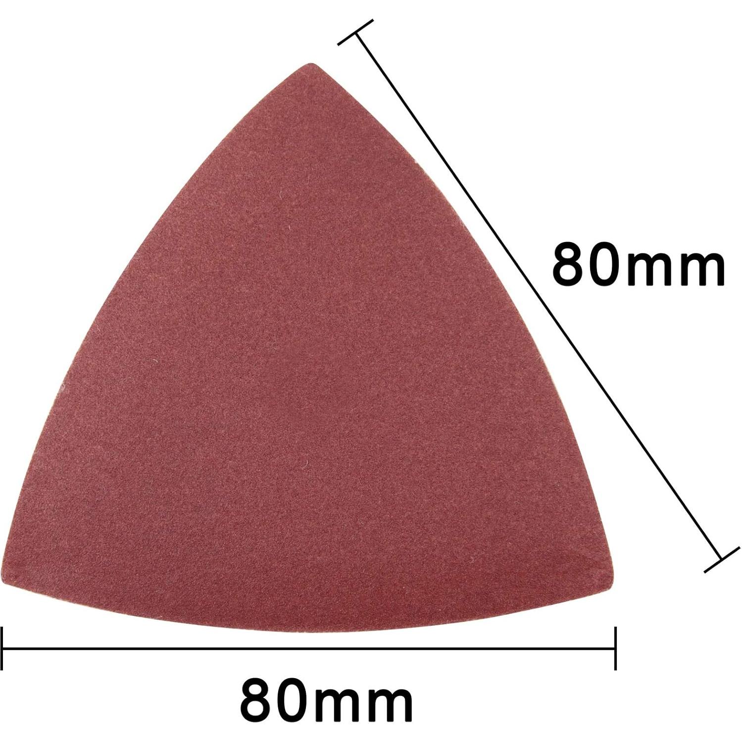 Papel de Lija Triangular AUSTOR 120 Piezas 80 mm Granos Variados