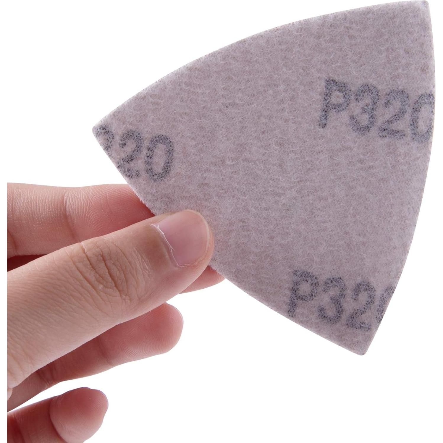 Papel de Lija Triangular AUSTOR 120 Piezas 80 mm Granos Variados
