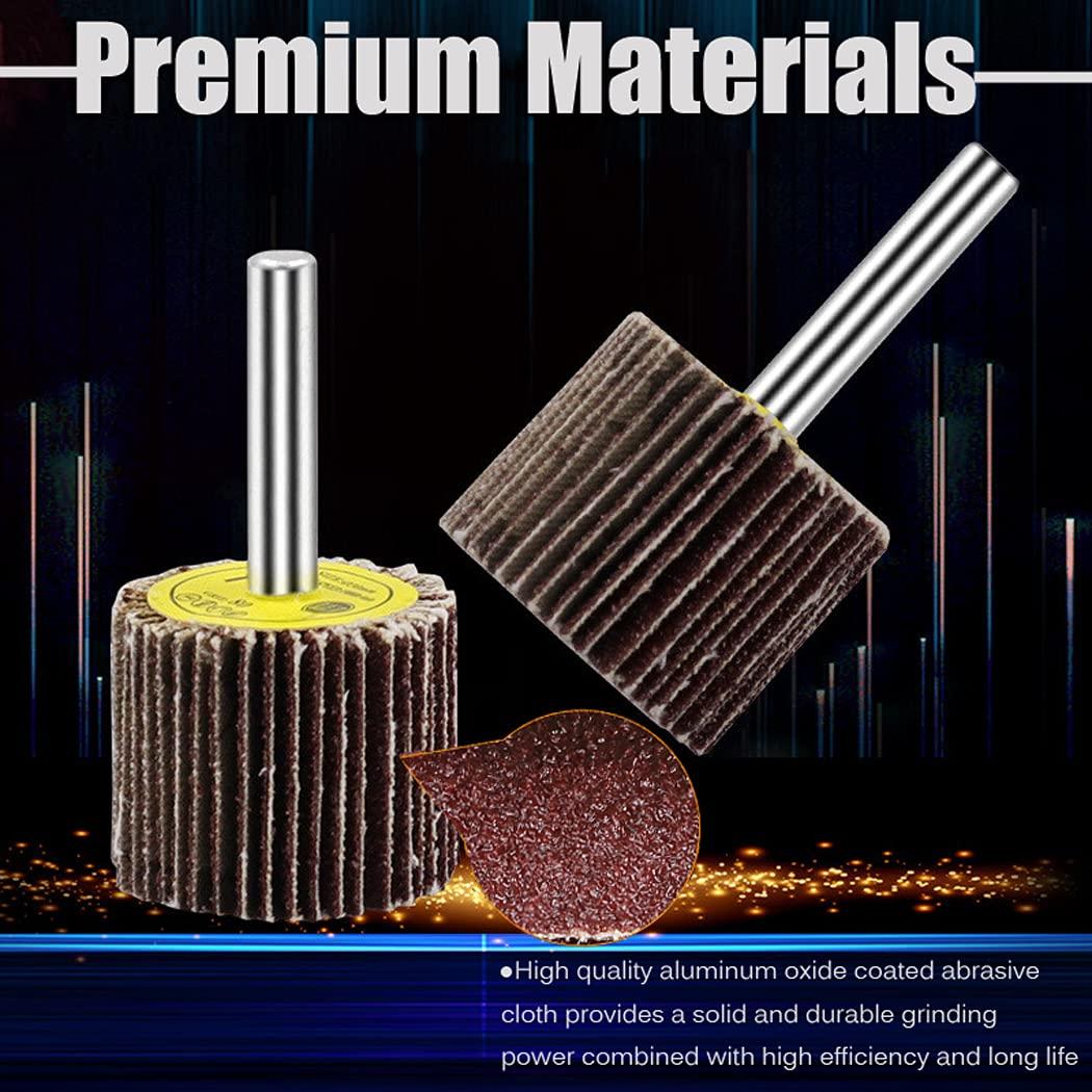 Juego de 24 Ruedas de Lijado Abrasivas Mixiflor 80 Granos