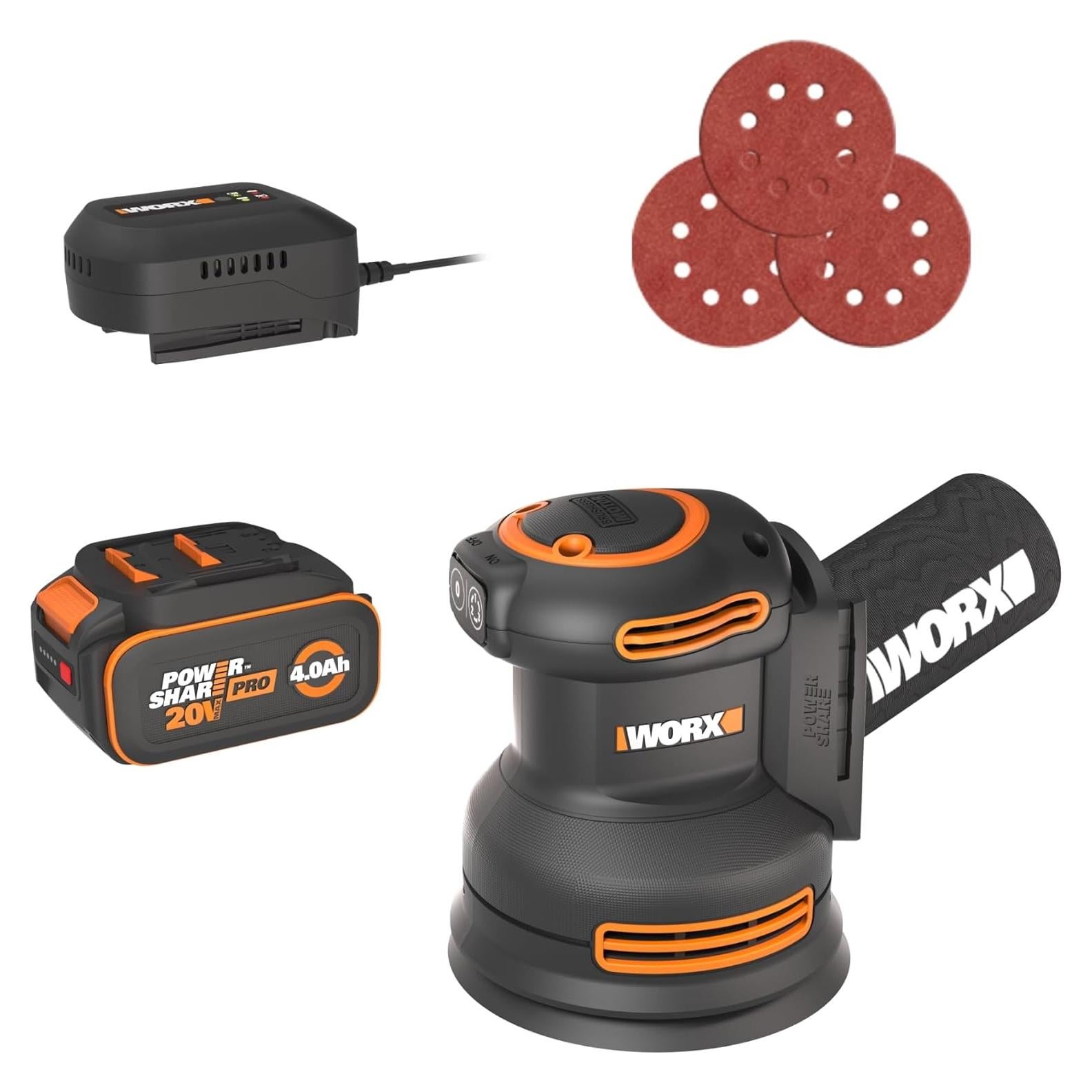 Lijadora Orbital Inalámbrica Worx 20V Sin Escobillas