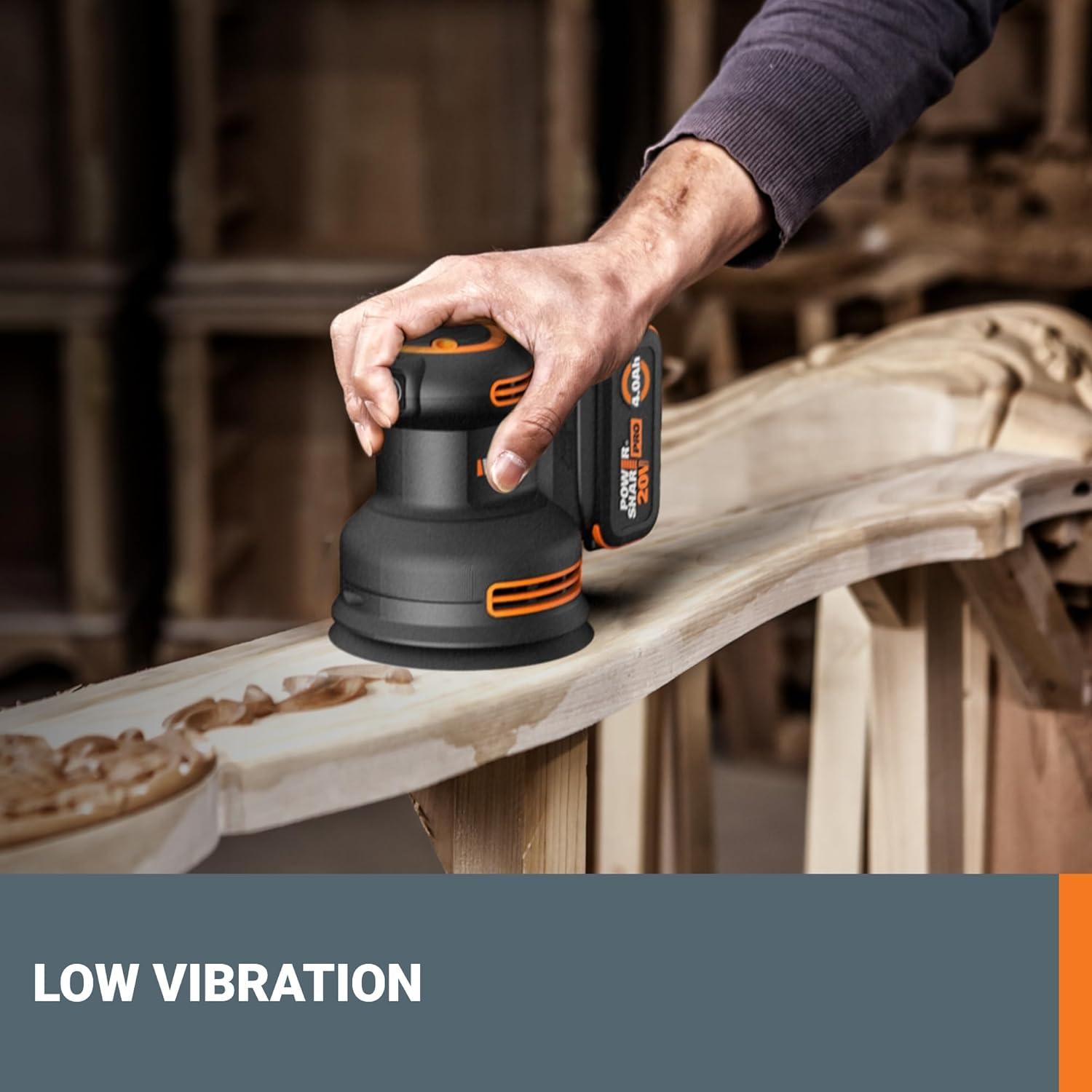 Lijadora Orbital Inalámbrica Worx 20V Sin Escobillas