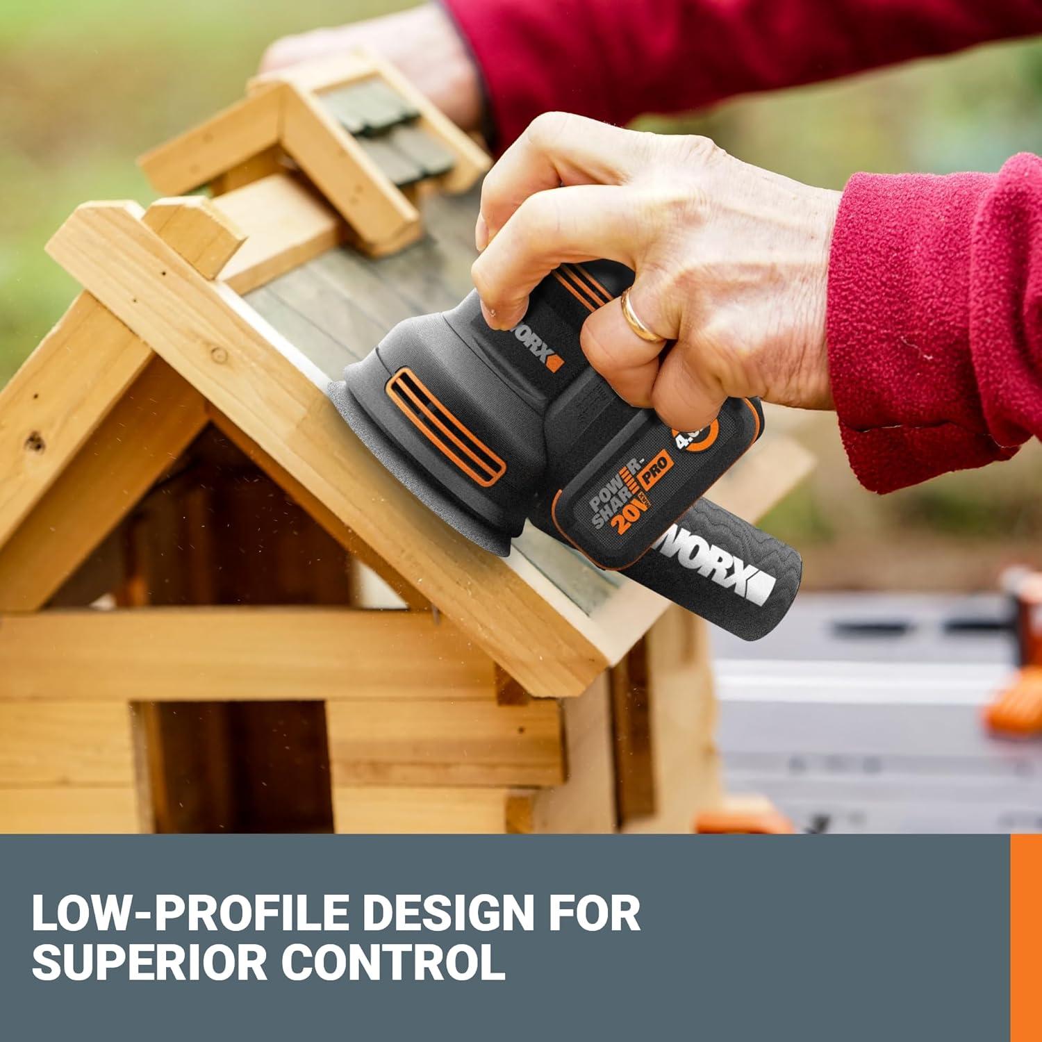 Lijadora Orbital Inalámbrica Worx 20V Sin Escobillas