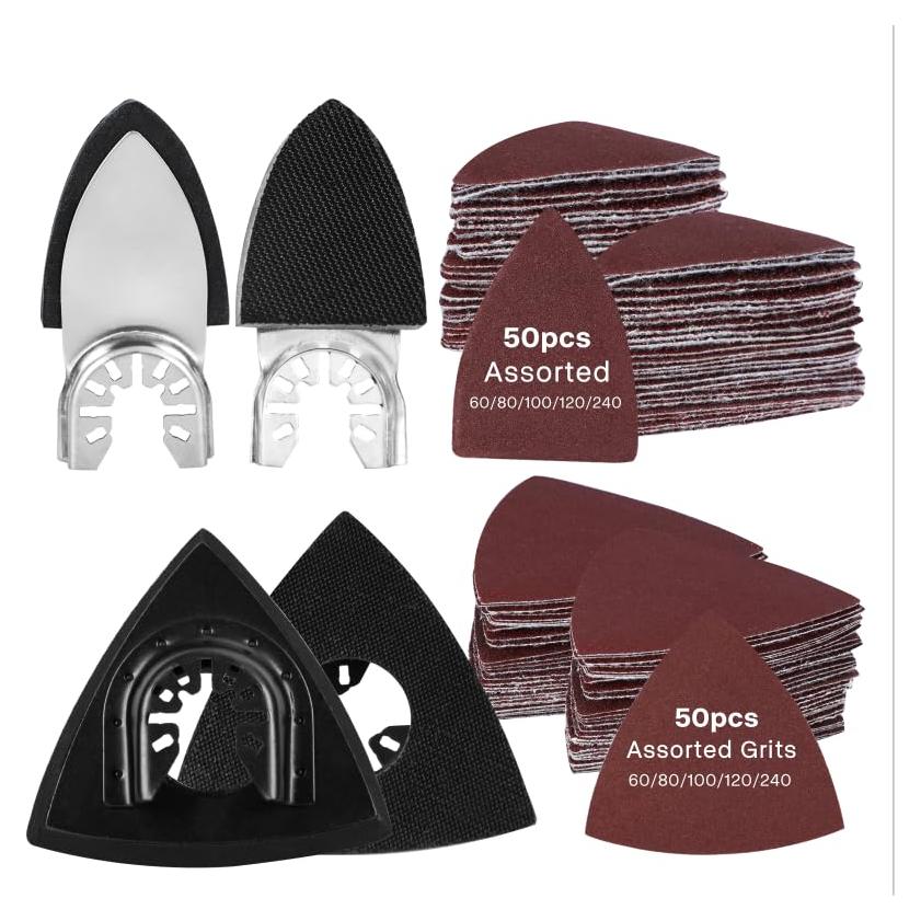 Kit de Almohadillas de Lijado Spmarkt 104 Piezas Granos 60-240