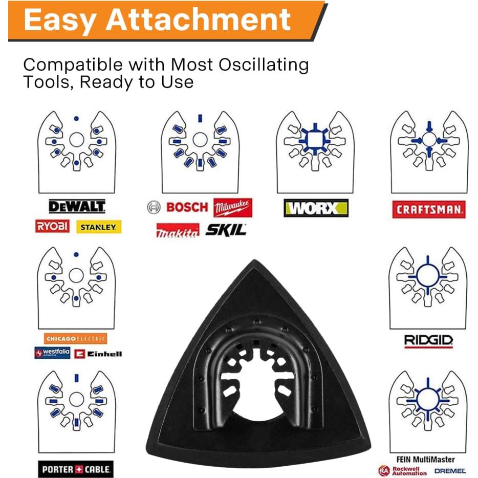 Kit de Almohadillas de Lijado Spmarkt 104 Piezas Granos 60-240