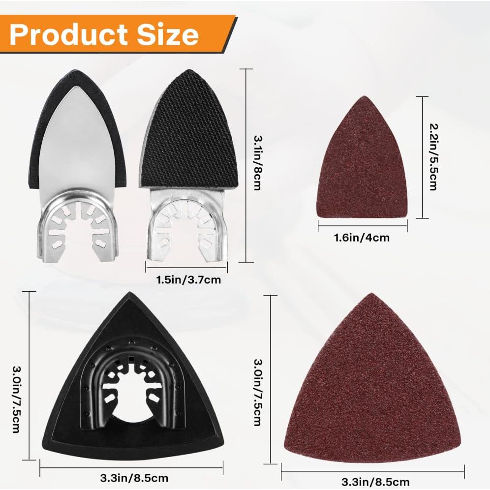 Kit de Almohadillas de Lijado Spmarkt 104 Piezas Granos 60-240