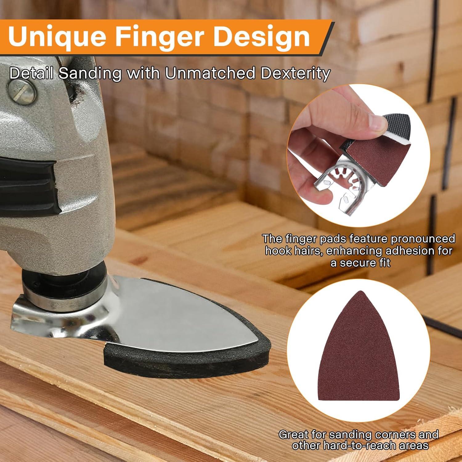 Kit de Almohadillas de Lijado Spmarkt 104 Piezas Granos 60-240