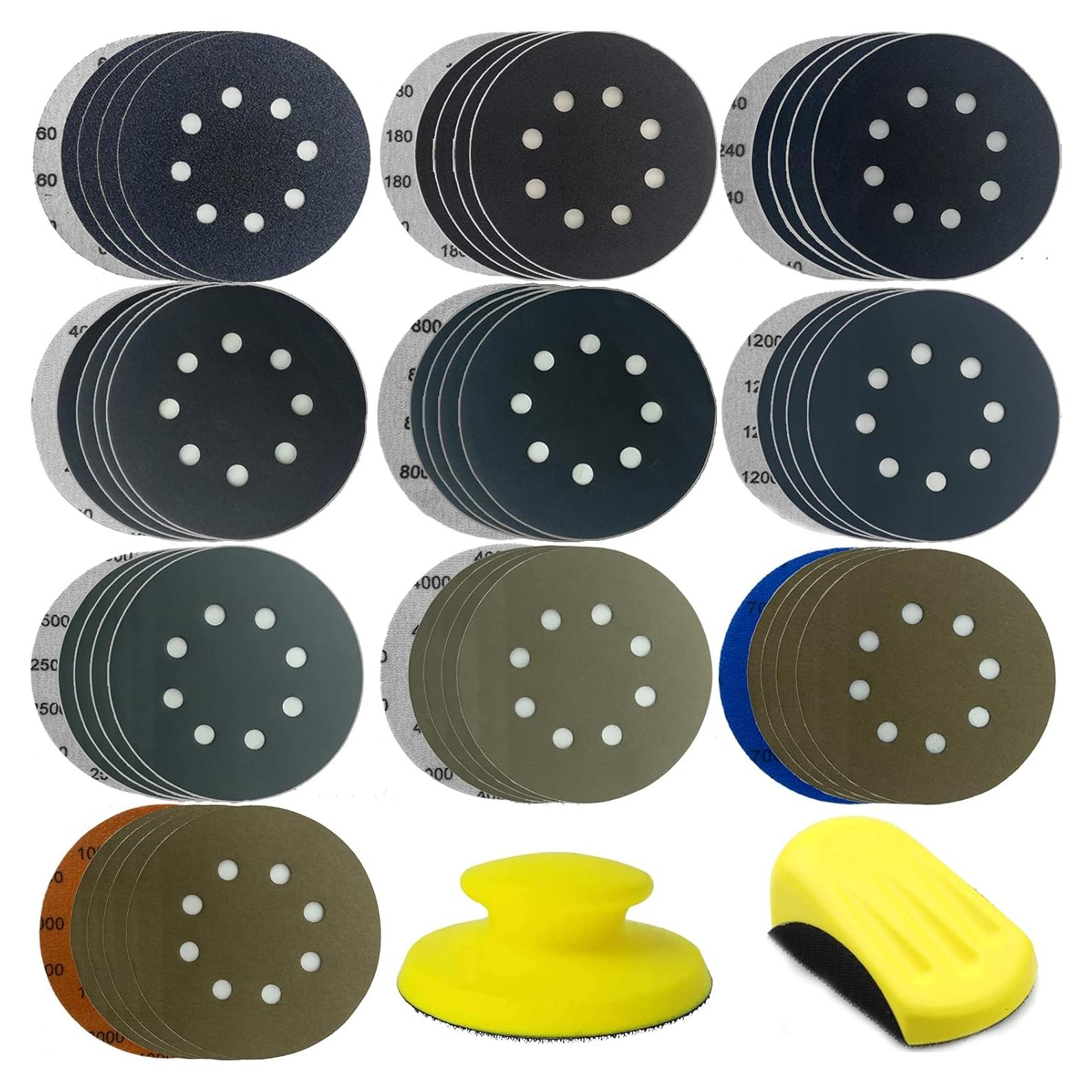 Discos de Lijado 50pcs 12.7cm CKFCXC con Bloque Manual