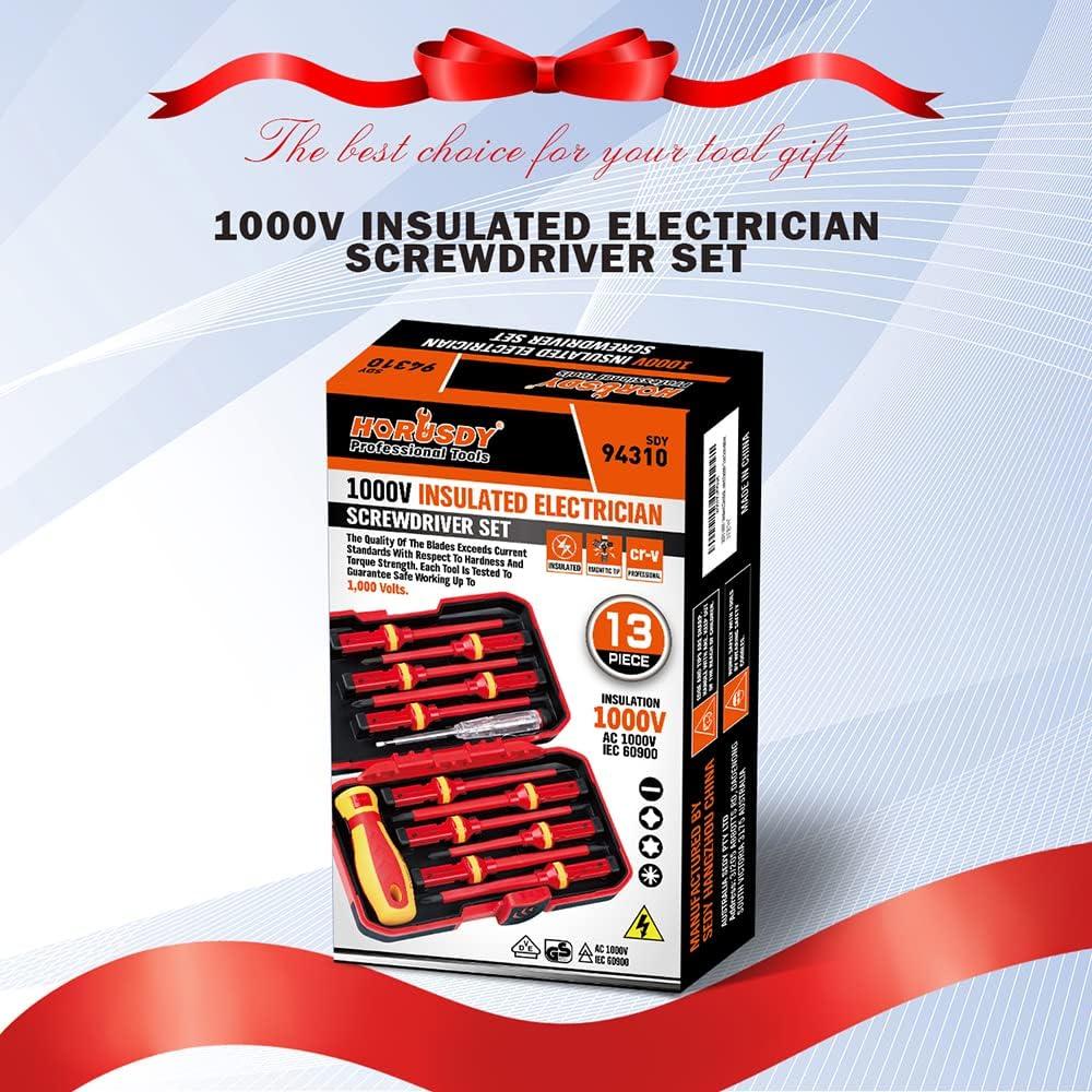 Juego de Destornilladores Aislados SEDY 1000V 13 Piezas