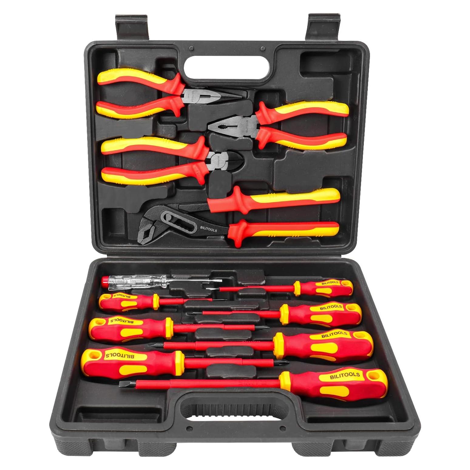 BILITOOLS Juego de 12 Destornilladores y Alicates Aislados 1000V