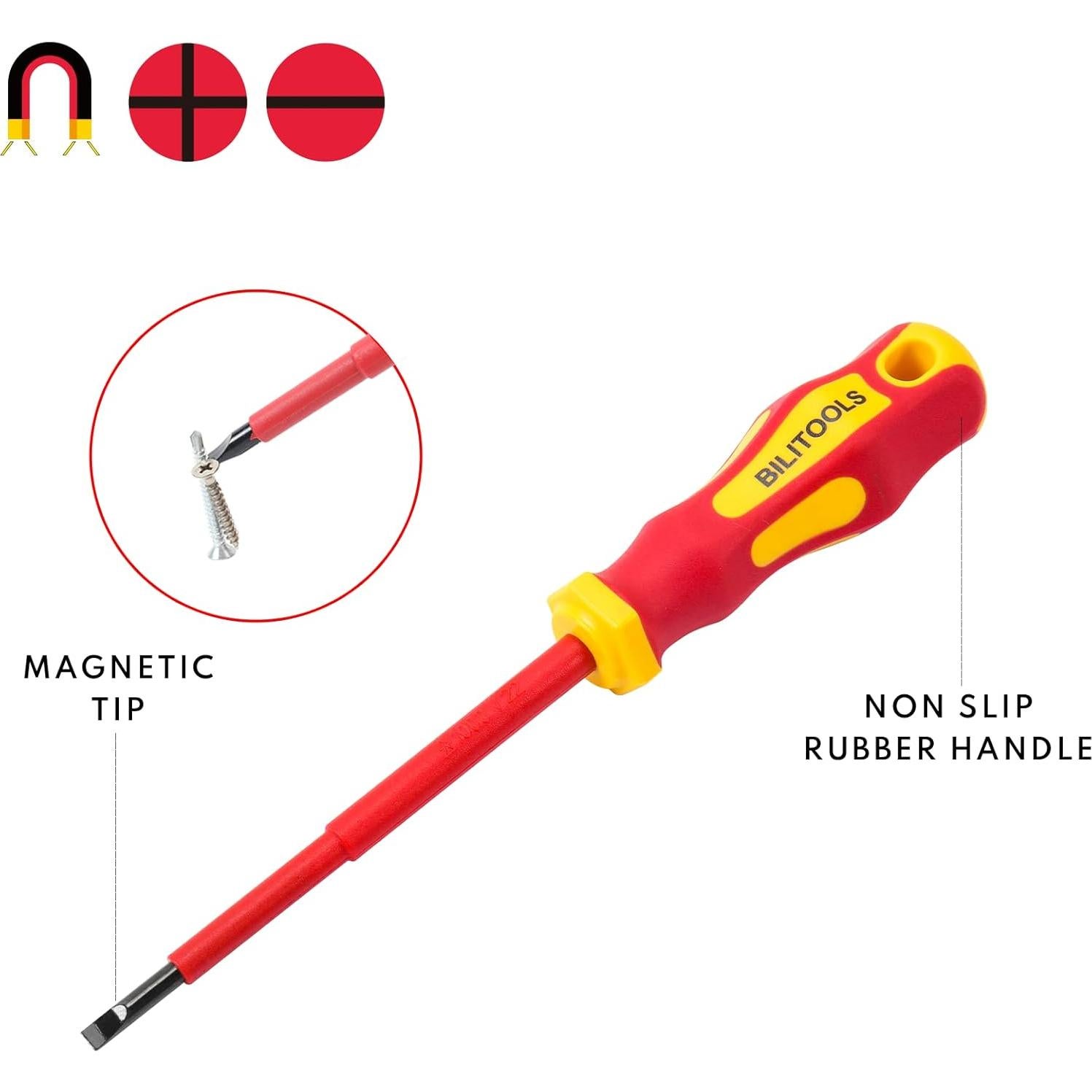 BILITOOLS Juego de 12 Destornilladores y Alicates Aislados 1000V