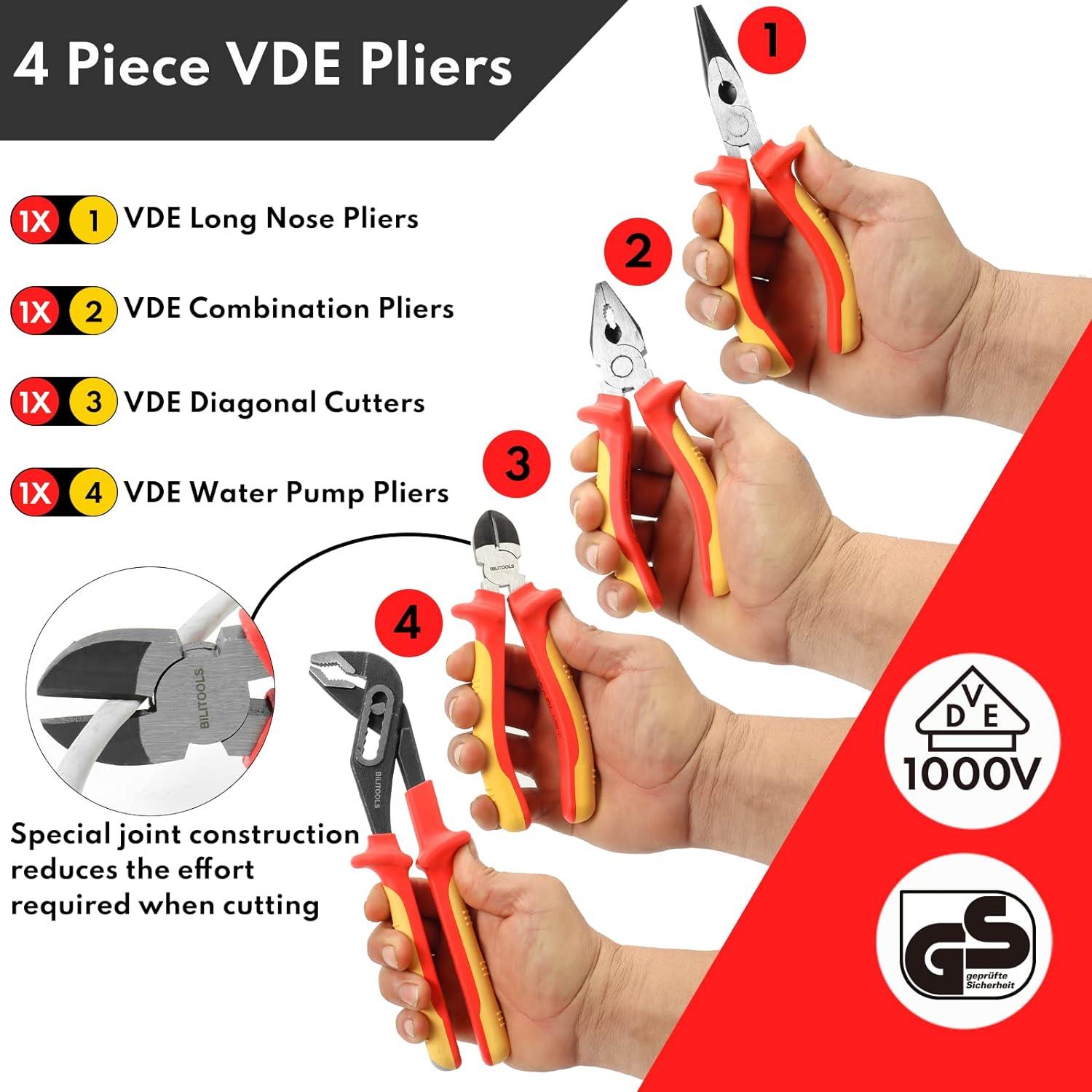 BILITOOLS Juego de 12 Destornilladores y Alicates Aislados 1000V
