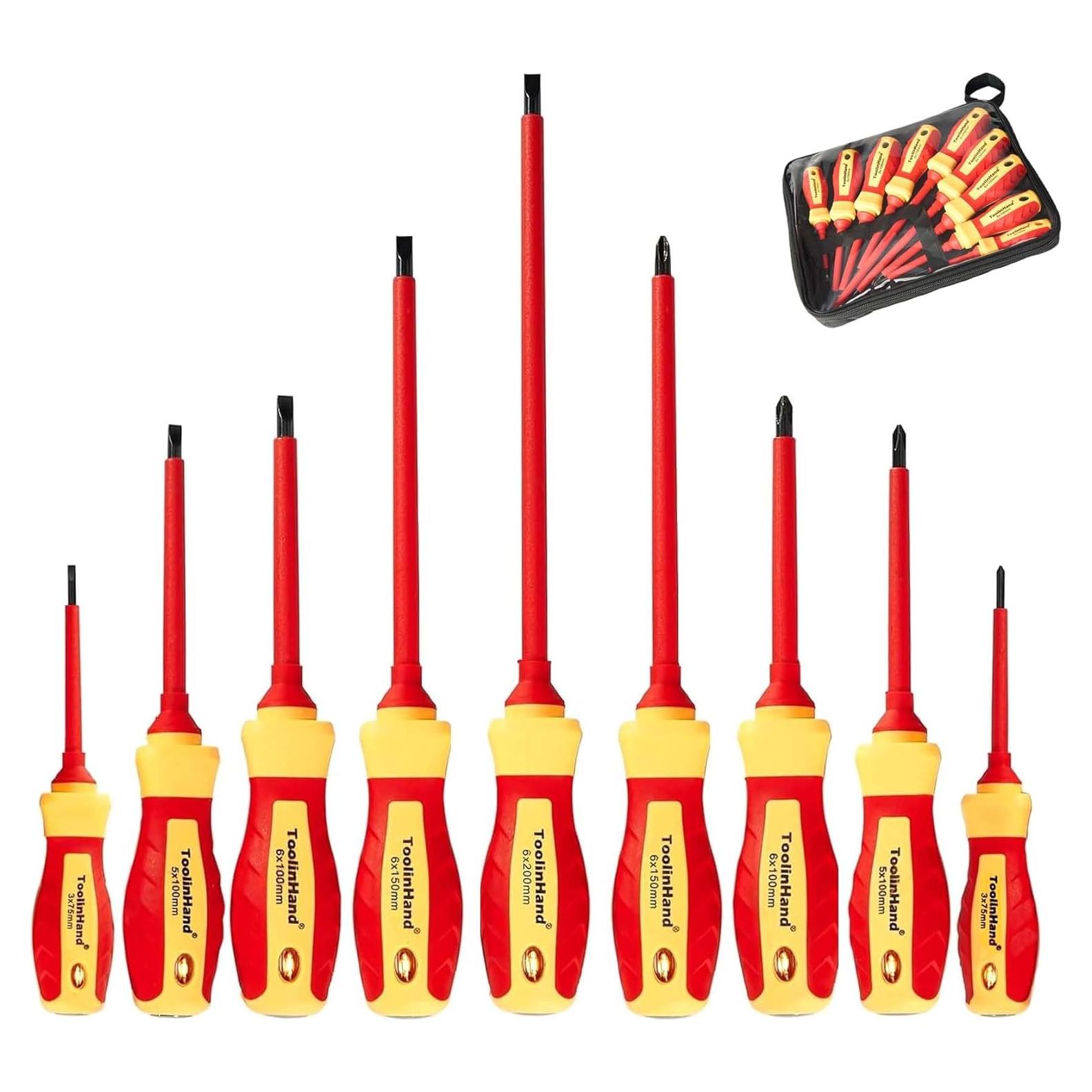 Juego de Destornilladores Aislados ToolinHand 9 PCS 1000V