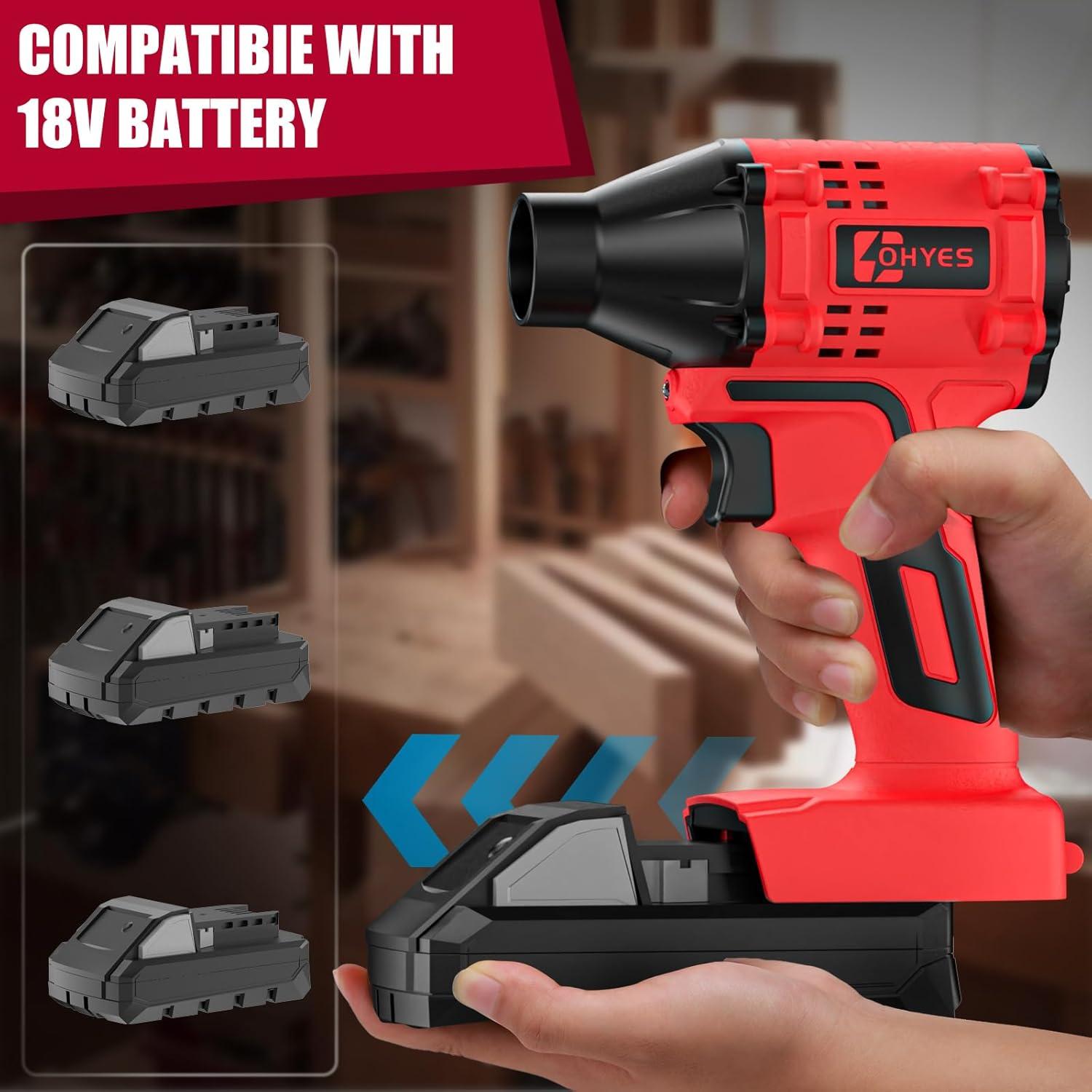 Soplador de Aire Sin Escobillas ohyes 18V 180W Compacto