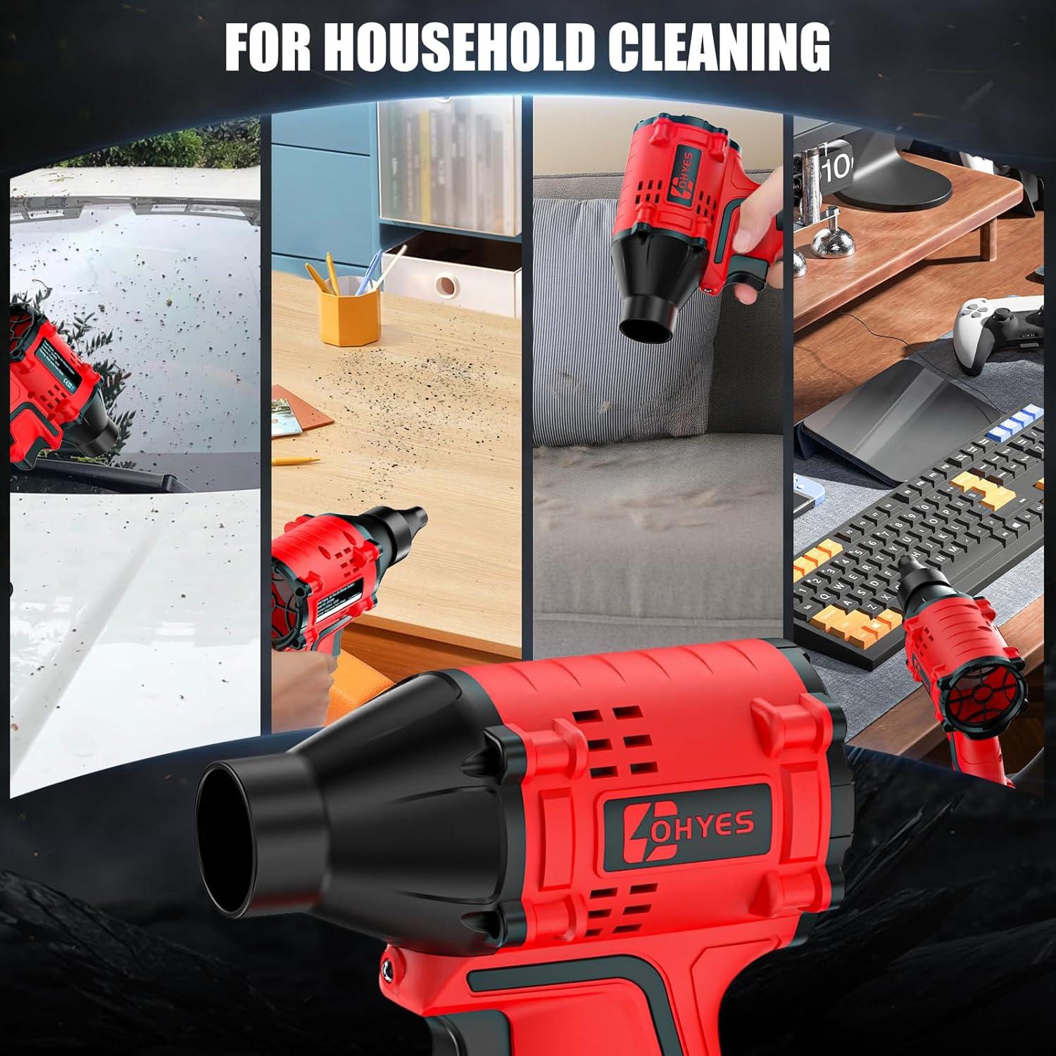 Soplador de Aire Sin Escobillas ohyes 18V 180W Compacto