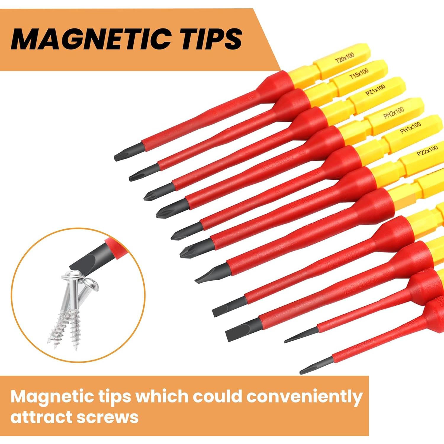 Juego de Destornilladores Aislados Mulwark 13 Piezas 1000V