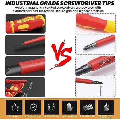 Juego de Destornilladores Aislados Mulwark 13 Piezas 1000V