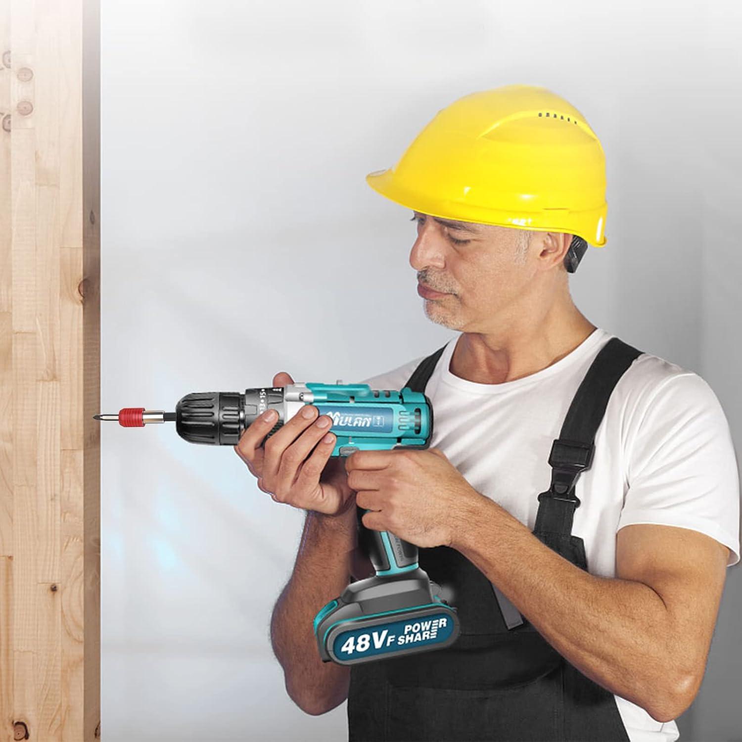 Juego de Extensión de Brocas 4 Pcs Soporte Magnético 5,08-30,48 cm