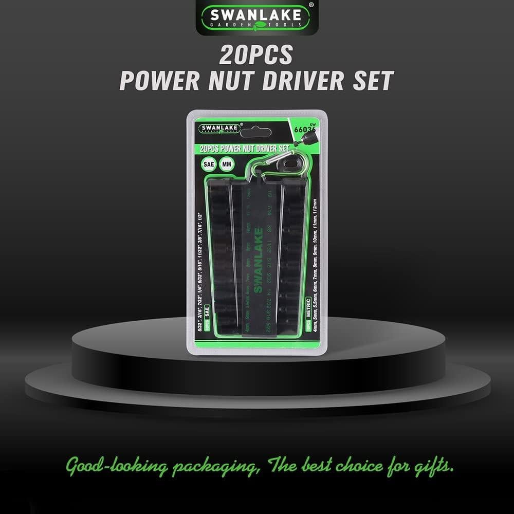 Juego de 20 Destornilladores de Tuerca SWANLAKE 0.32 kg