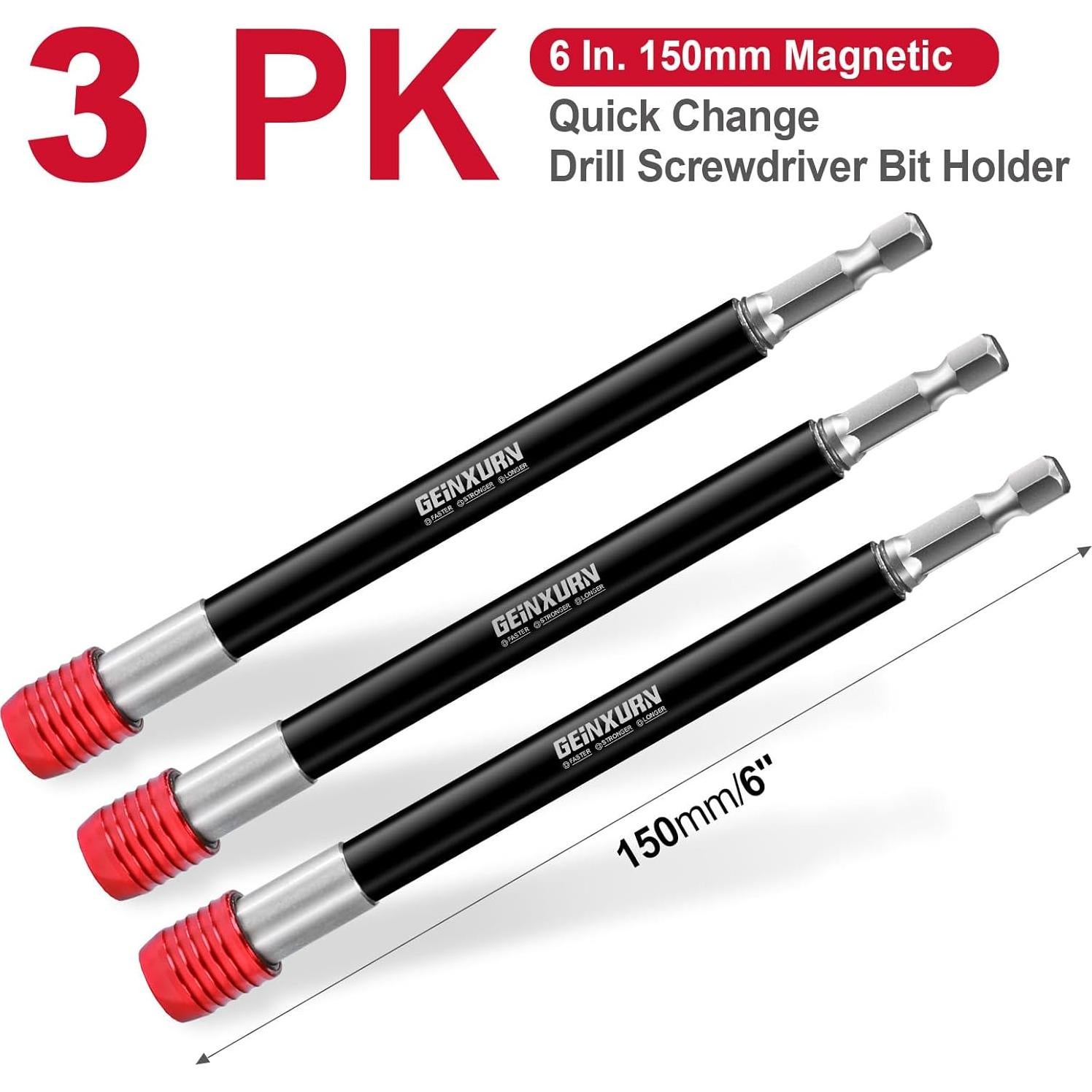 Soportes de Bits de Destornillador GEINXURN 3 Pcs 15 cm