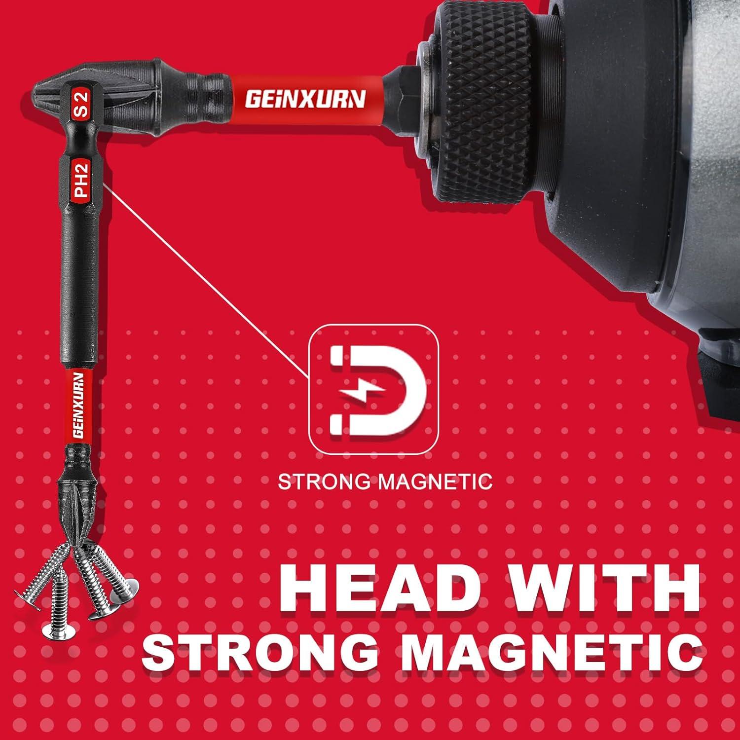 Juego de 30 Bits PH2 3" GEINXURN Acero S2 Impacto