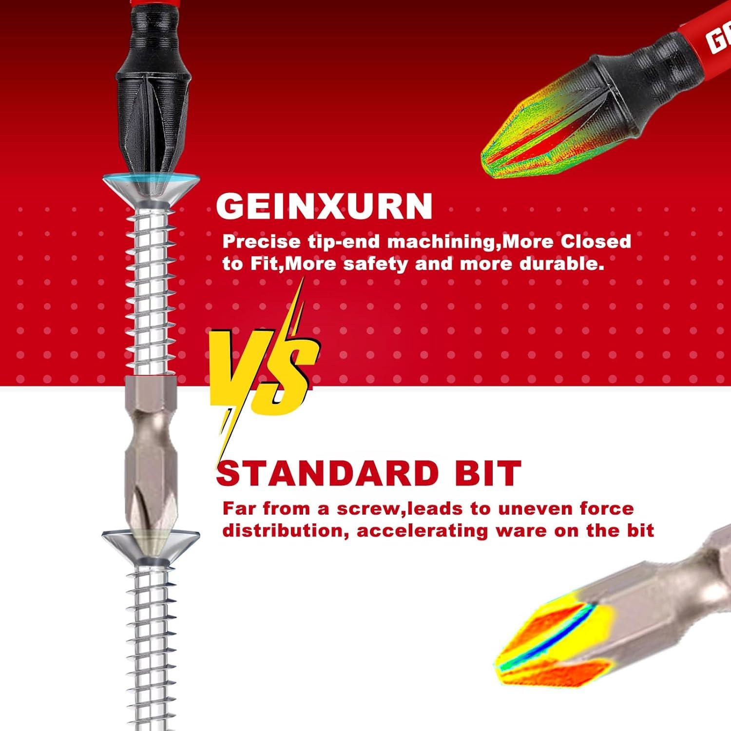 Juego de 30 Bits PH2 3" GEINXURN Acero S2 Impacto