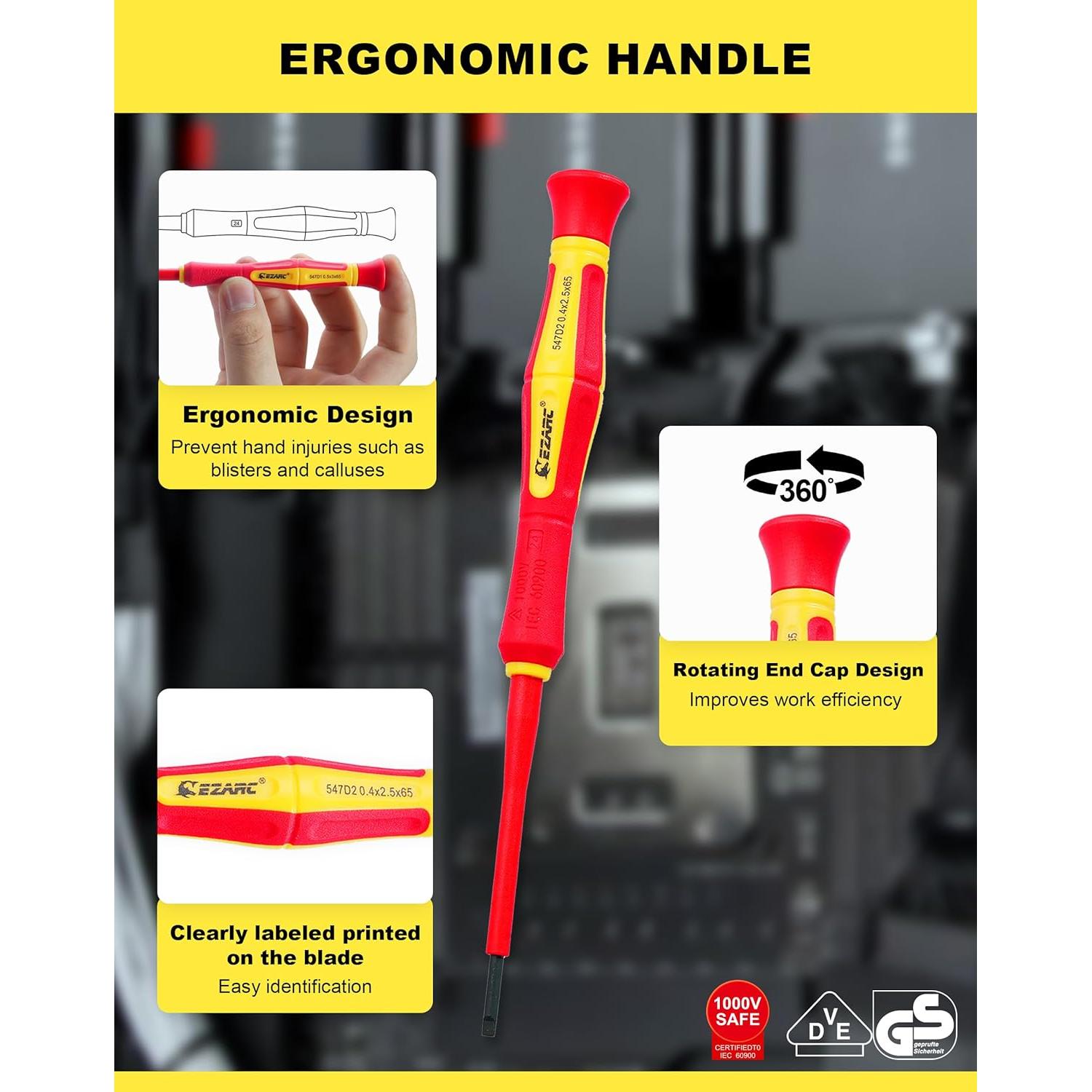Juego de Destornilladores Aislados EZARC 1000V 6 Piezas