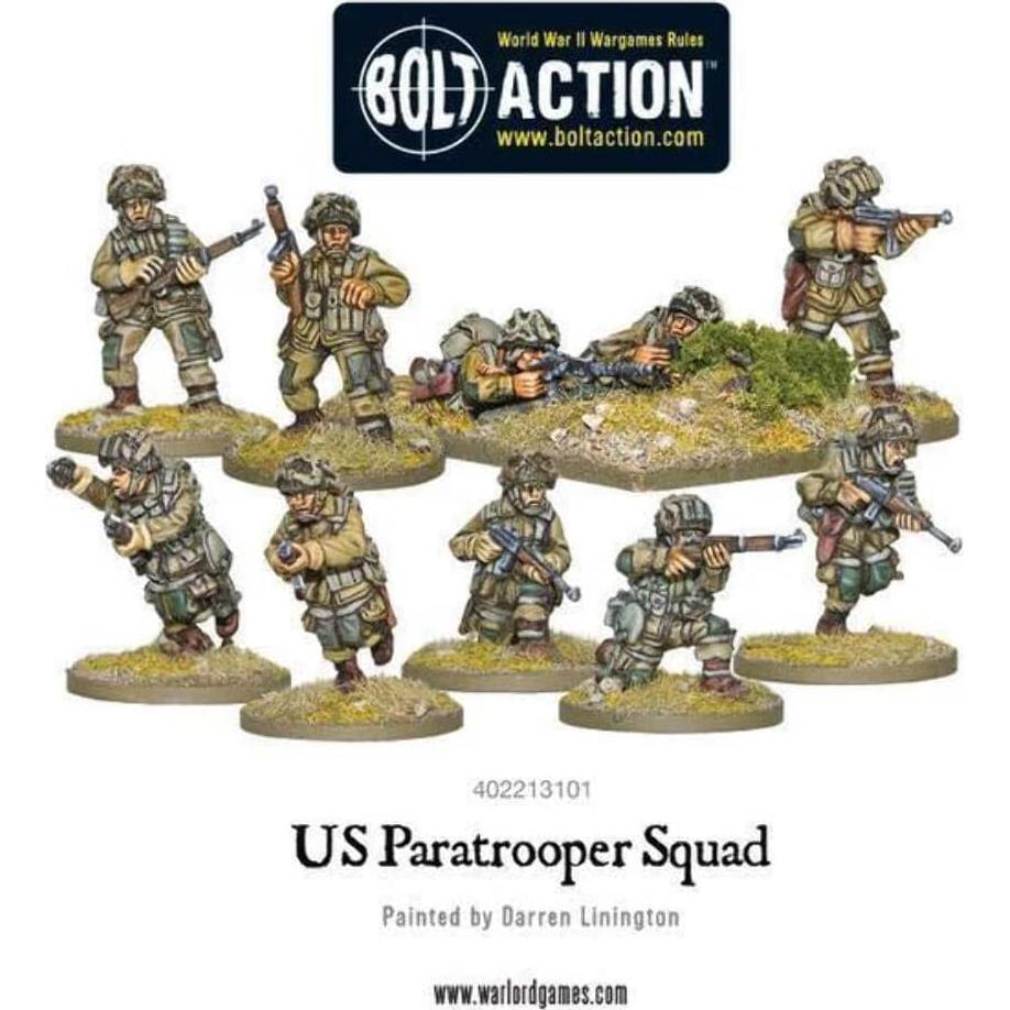 Miniaturas de Wargaming Bolt Action Paracaidistas EE. UU. 28mm