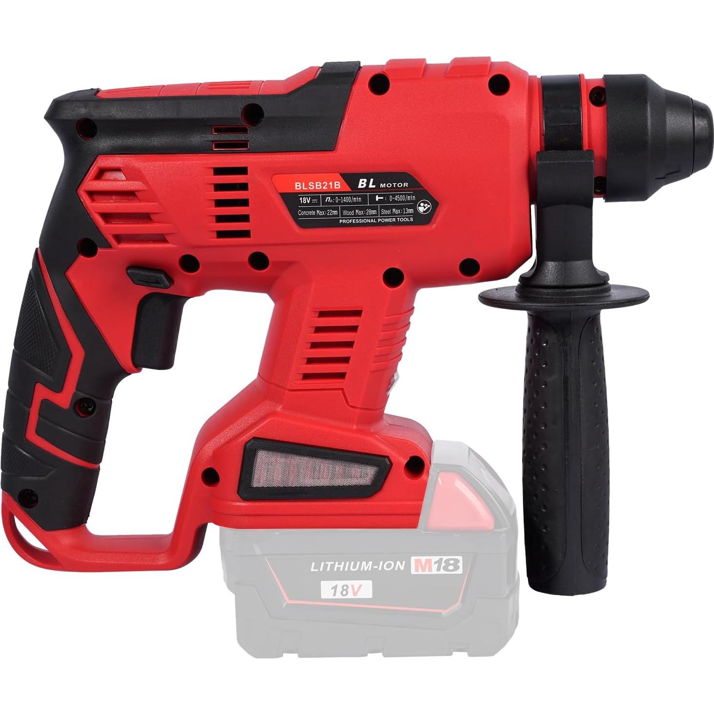 Taladro Martillo Inalámbrico FSYAO 18V 1.7 Julios LED