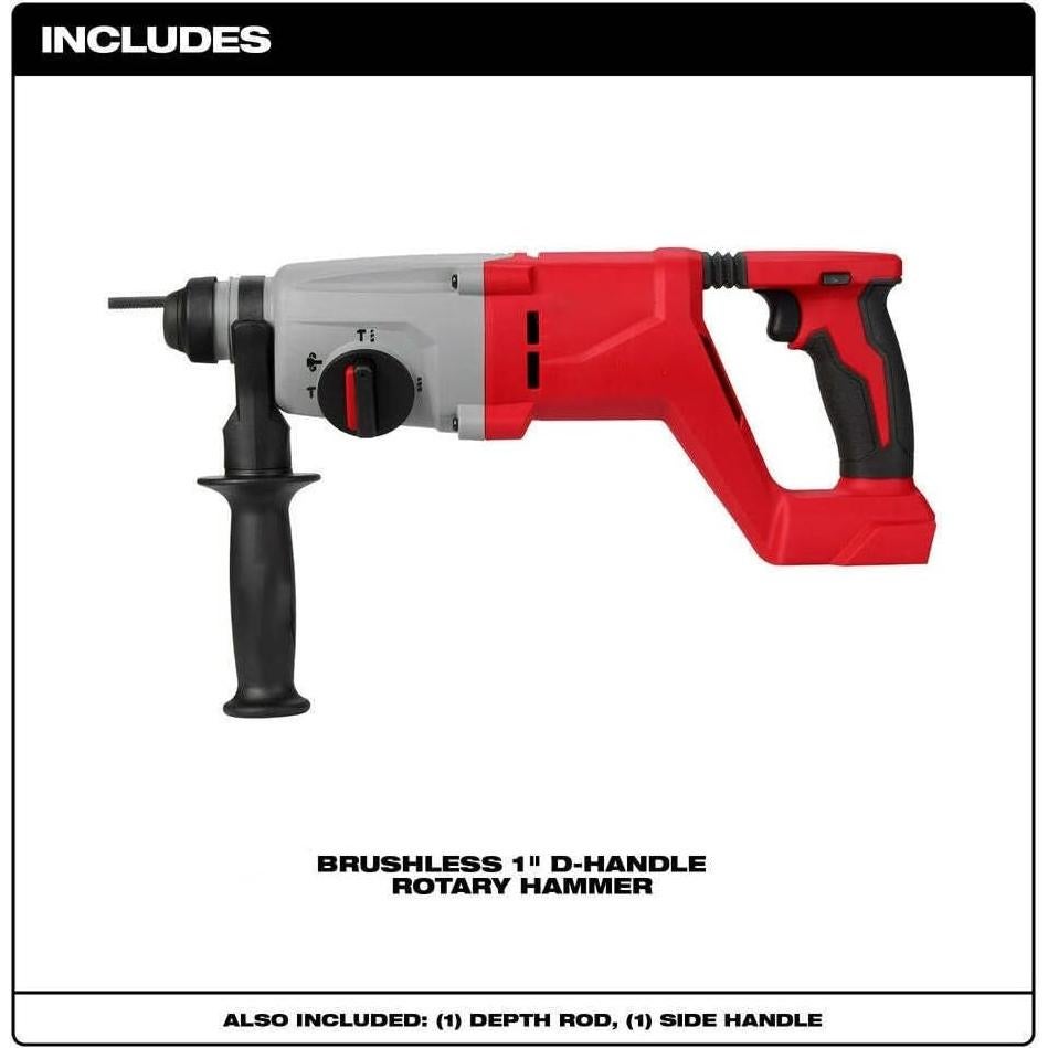 Martillo Rotativo Milwaukee M18 18V D-Handle Sin Escobillas