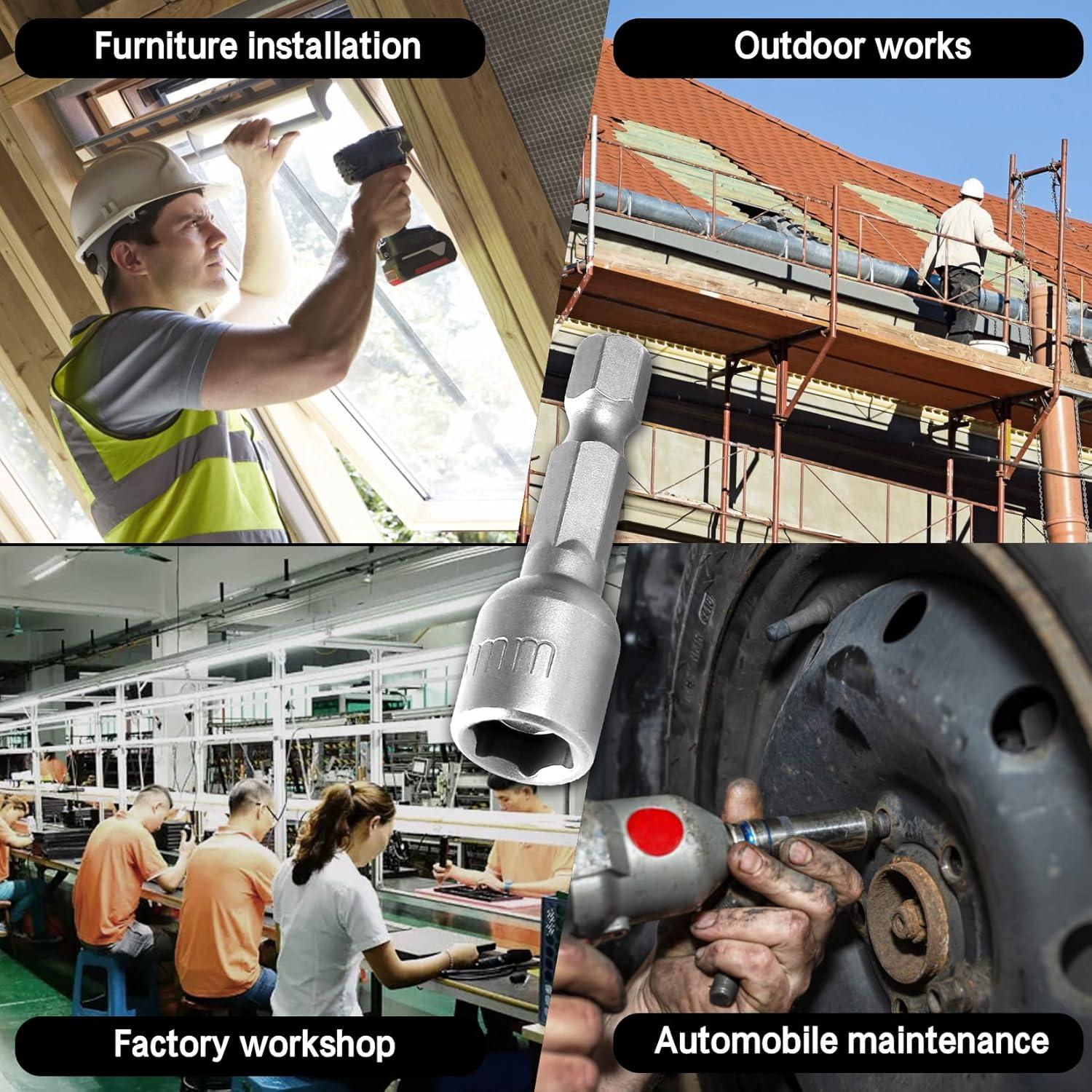 Juego de 12 Destornilladores de Tuerca HouseUp 8 mm