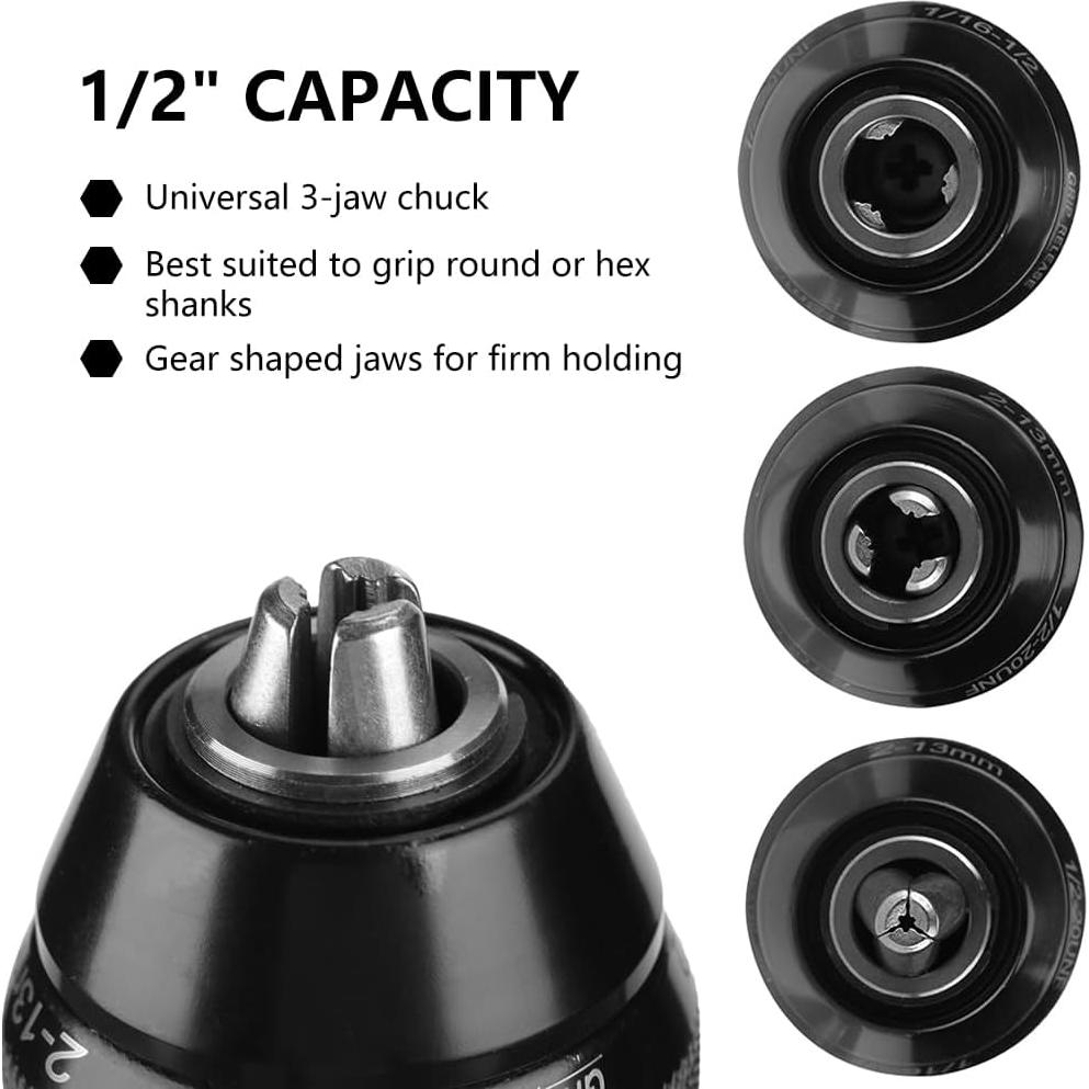 Mandril Sin Llave Hymnorq 1.5-13mm SDS Plus Auto-bloqueante