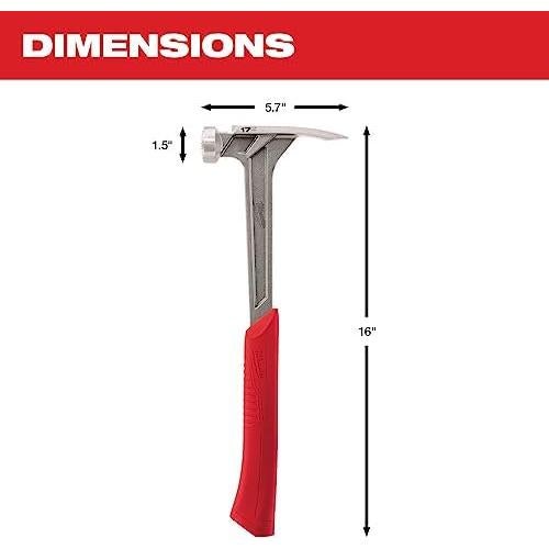Martillo de Enmarcar Milwaukee 17oz (0.48 kg) Acero Ergonómico