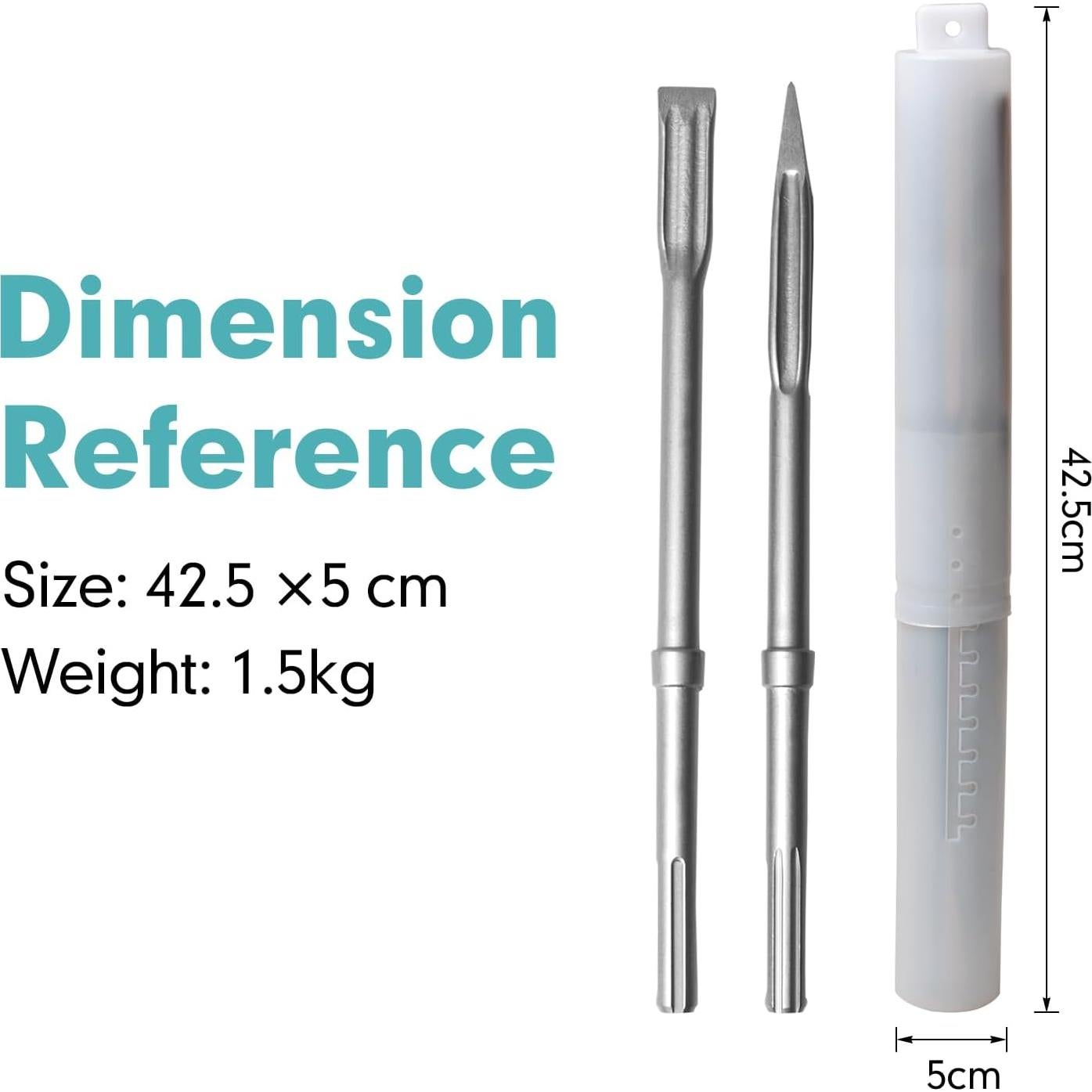 Juego de Cinceles SDS-Max YOSIGHT 2 Pcs Carburo 40,64 cm