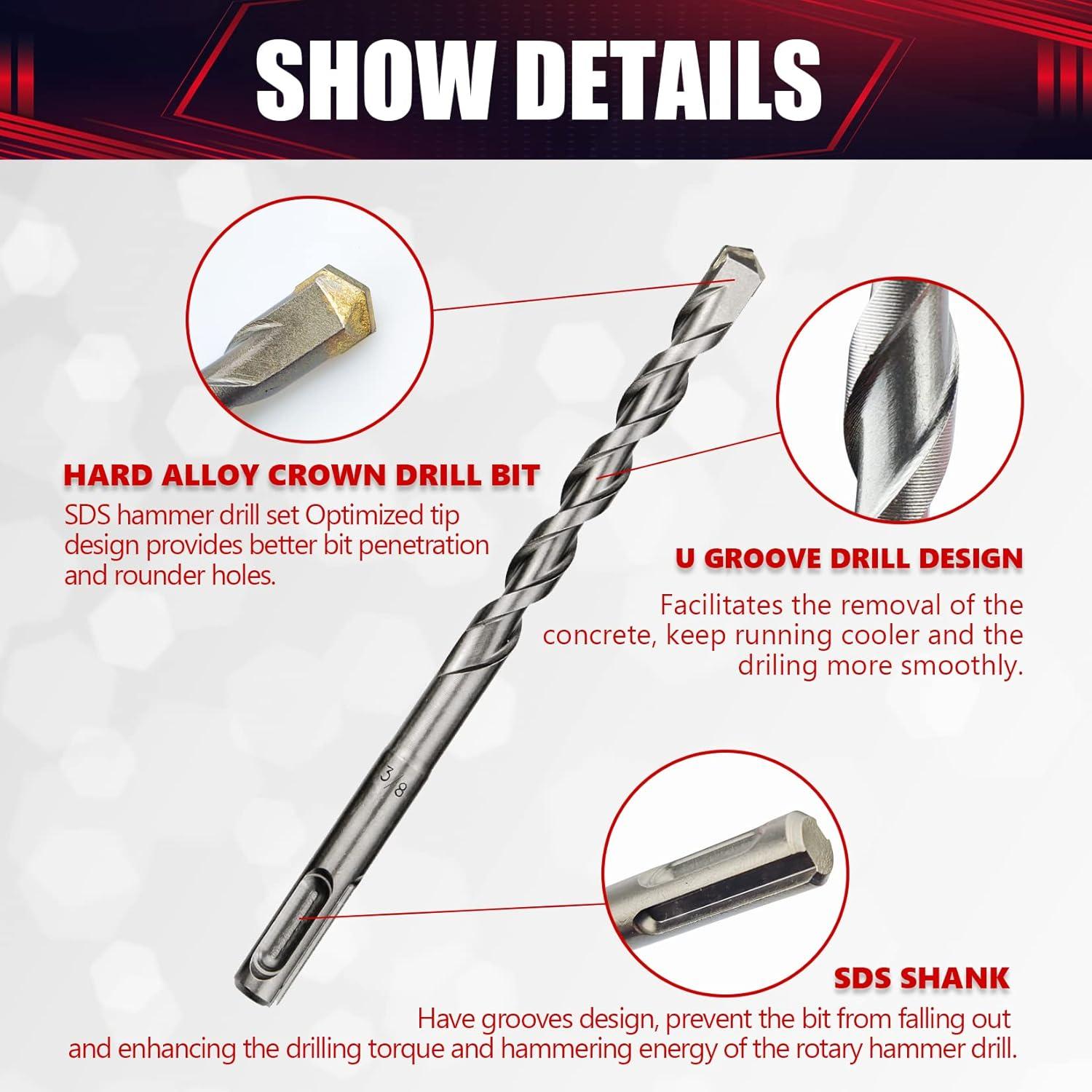 Juego de 17 Brocas y Cinceles SDS Plus Wesleydrill