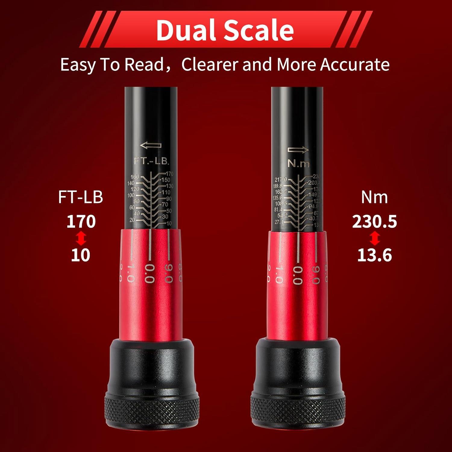 Llave de Torque Hairich 1/2" Doble Dirección 10-230Nm