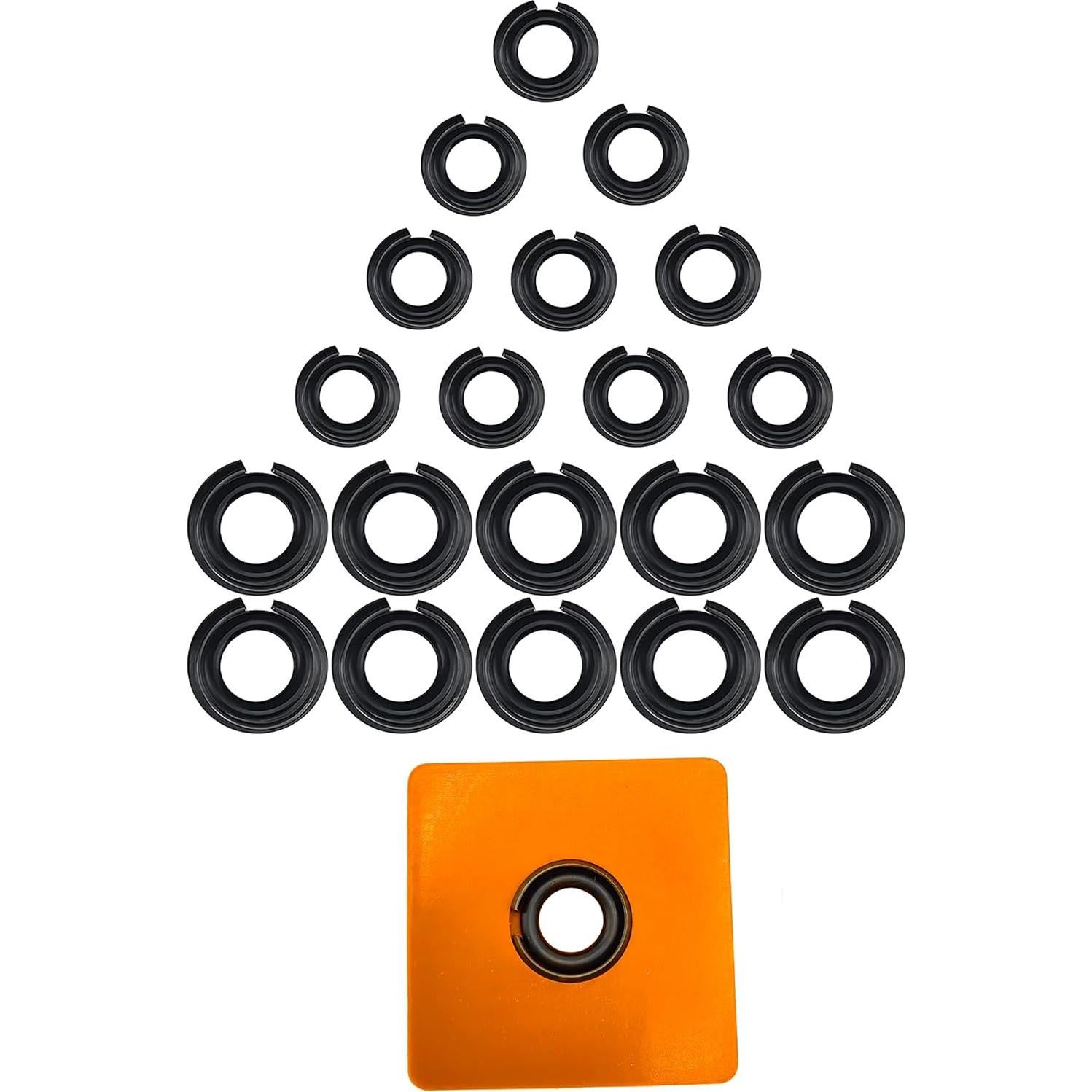 10 Sets Anillos de Retención 1/2" y 3/8" Bizhala con O-ring