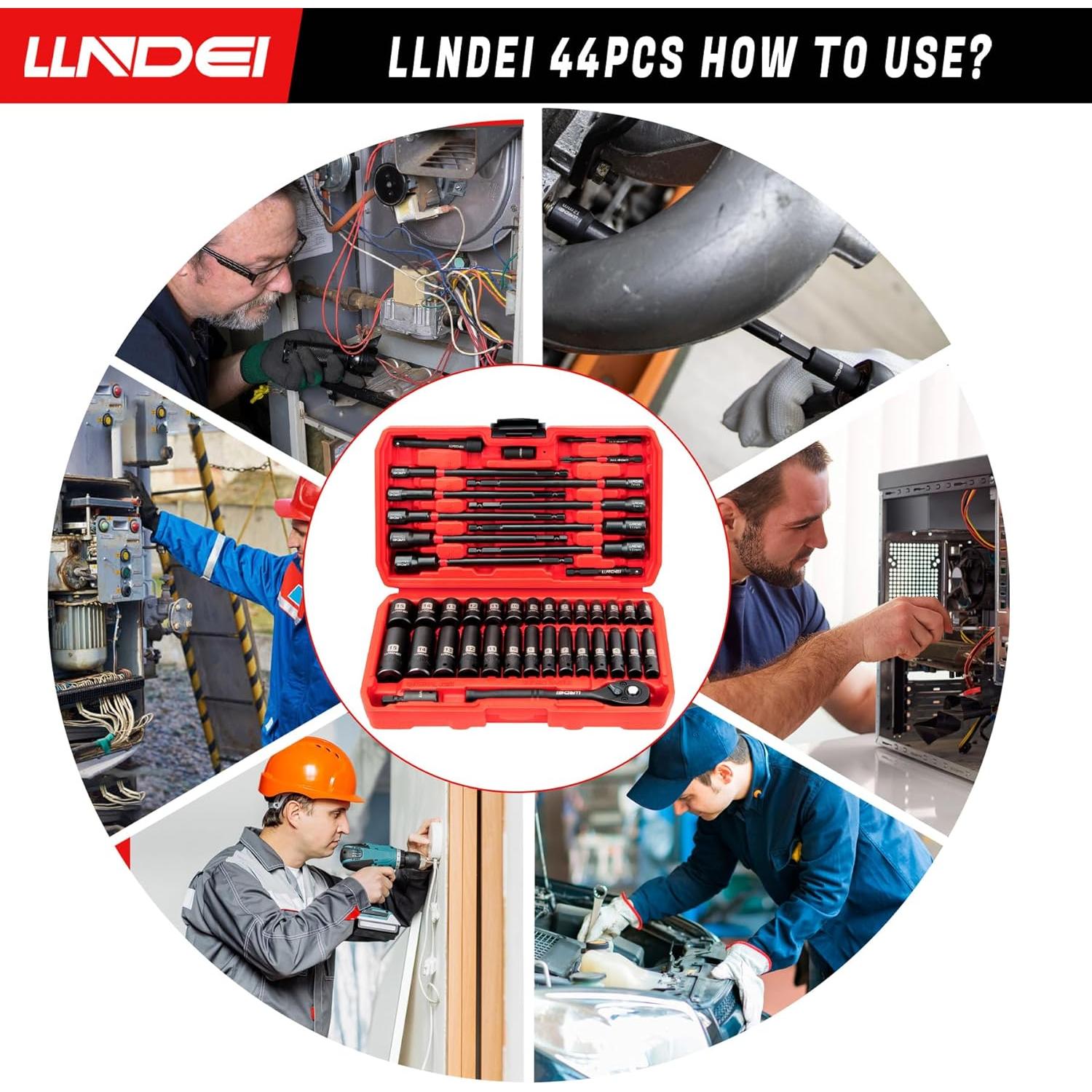 Juego de Llaves y Destornilladores LLNDEI 44PCS Métricos