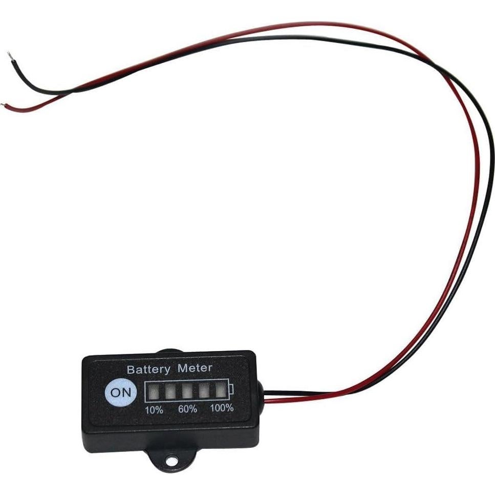 Indicador de Batería 12V Aomlike LED 5 Segmentos Negro