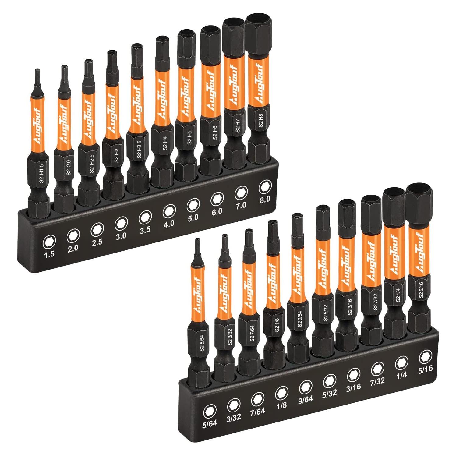 Juego de Puntas Allen Hexagonal Toolant 20pcs S2 6,35mm