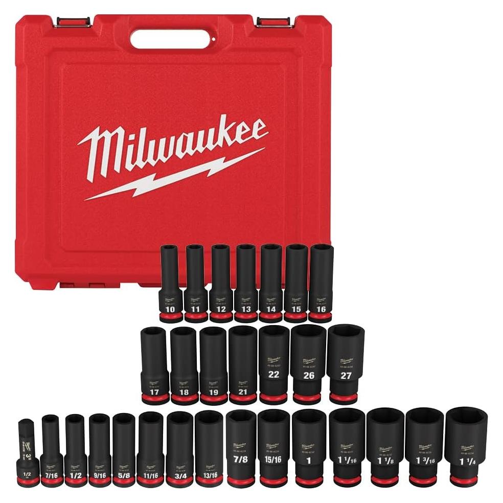 Conjunto de Socket IMP Milwaukee 6PT 1/2" 29 Piezas