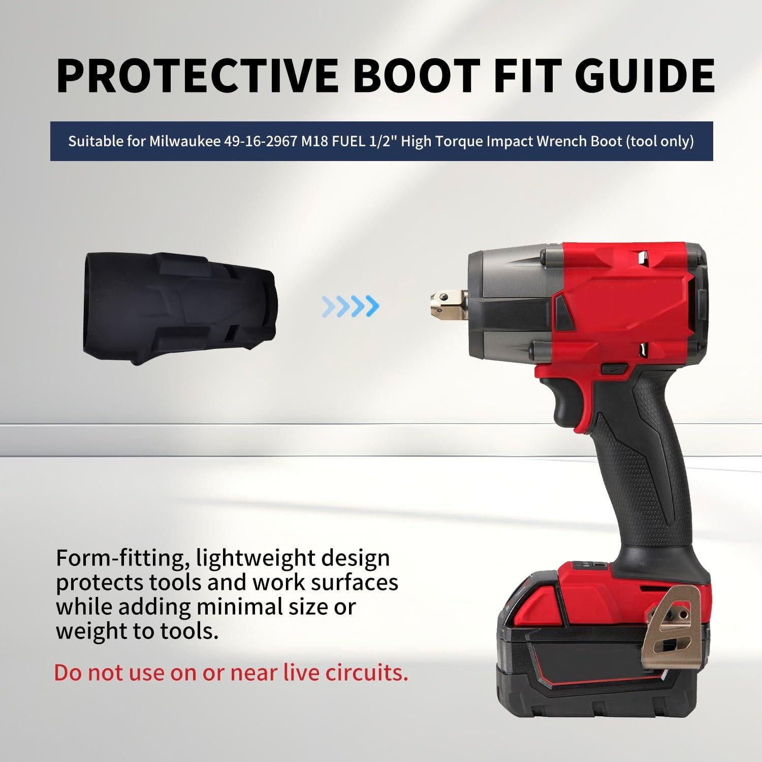 Bota Protectora Milwaukee M18 FUEL 1/2" Llave de Impacto