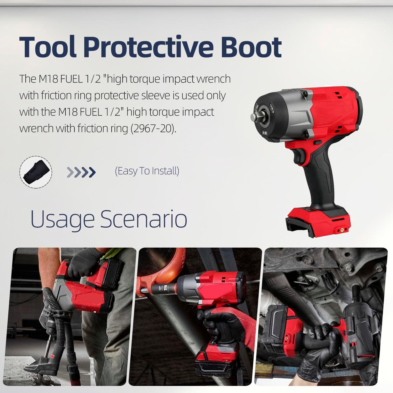 Bota Protectora Milwaukee M18 FUEL 1/2" Llave de Impacto
