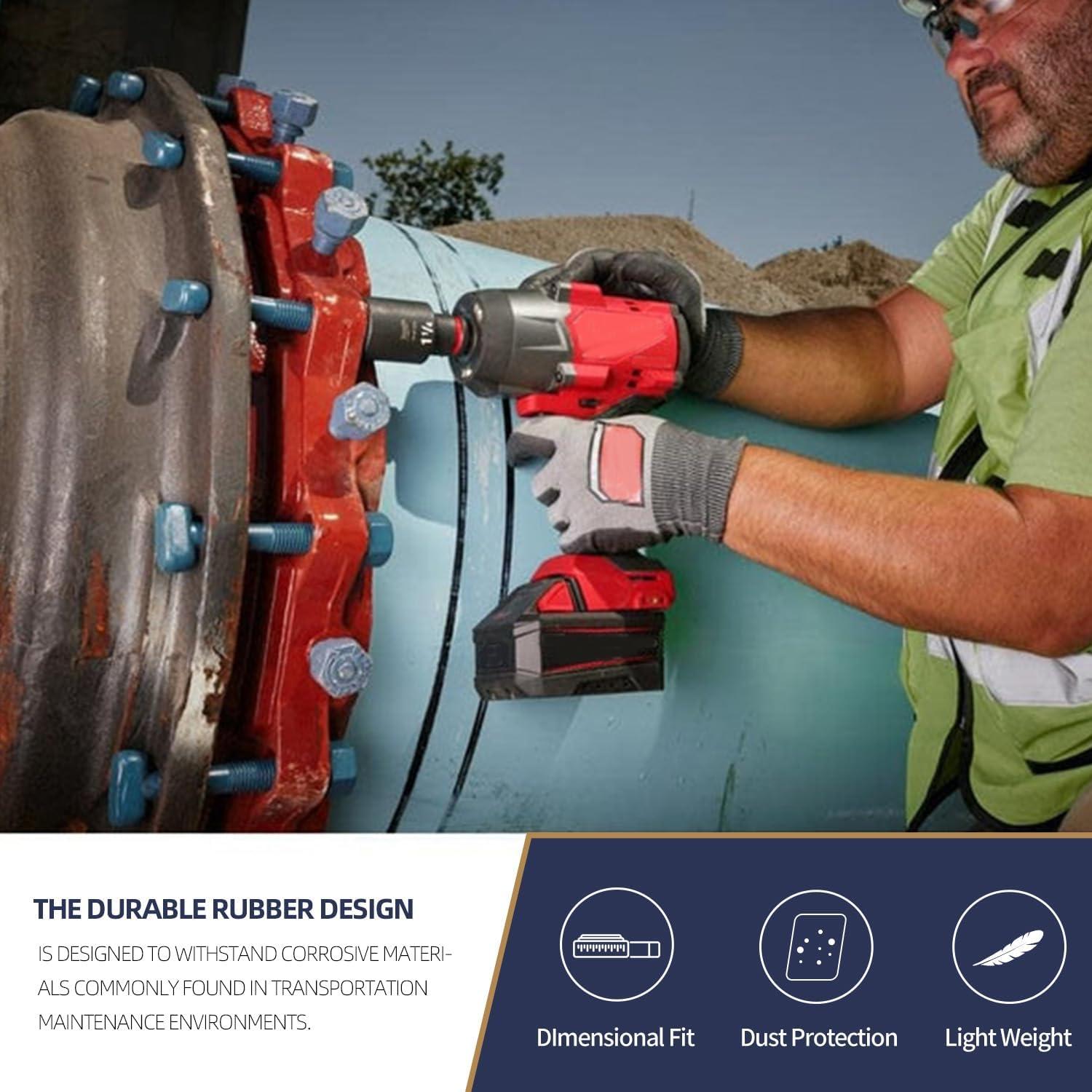 Bota Protectora Milwaukee M18 FUEL 1/2" Llave de Impacto