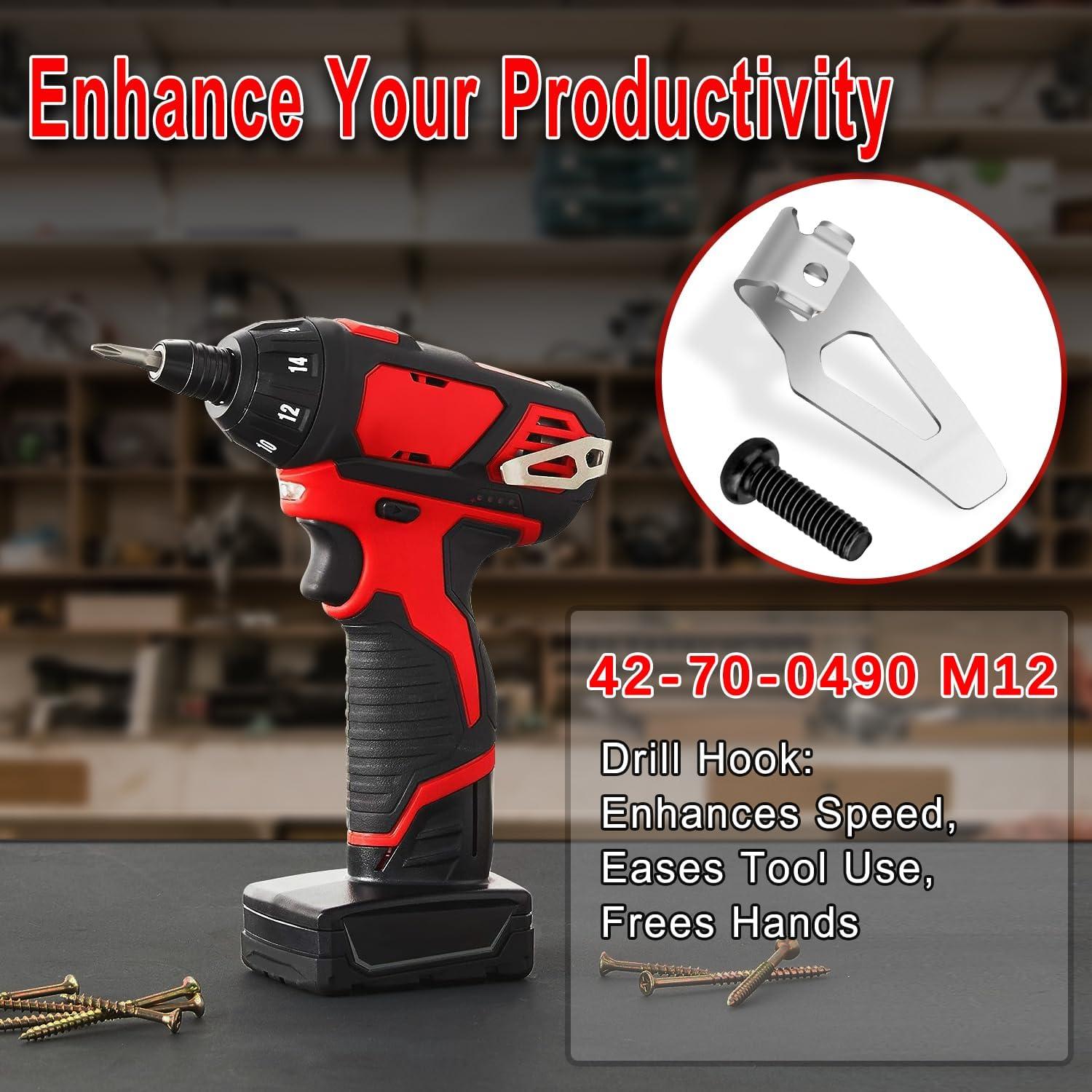 Kit de Clips de Cinturón Milwaukee M12 - 2 Paquetes de Acero