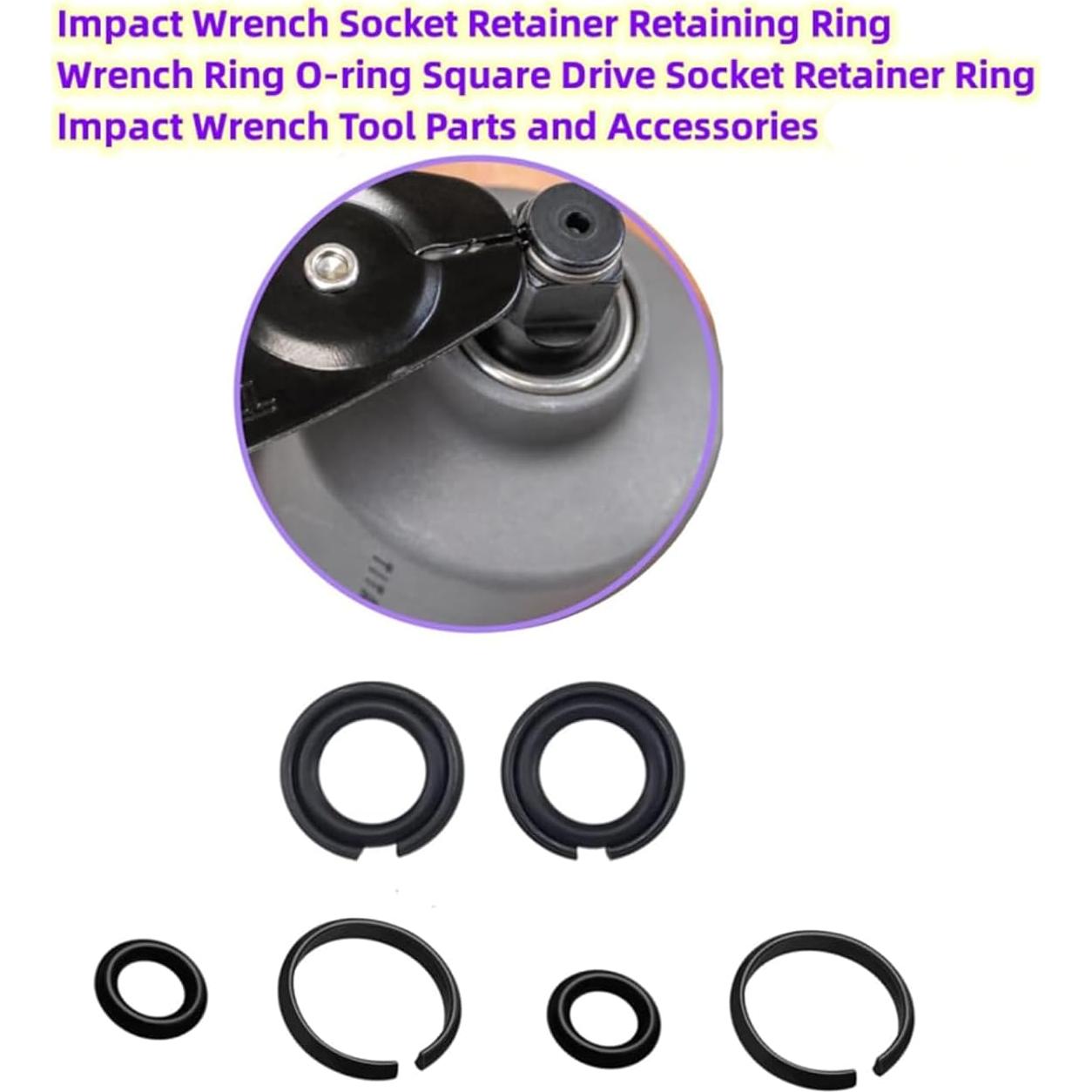 Anillos de retención 3/8" con O-ring y herramienta Yhoparts