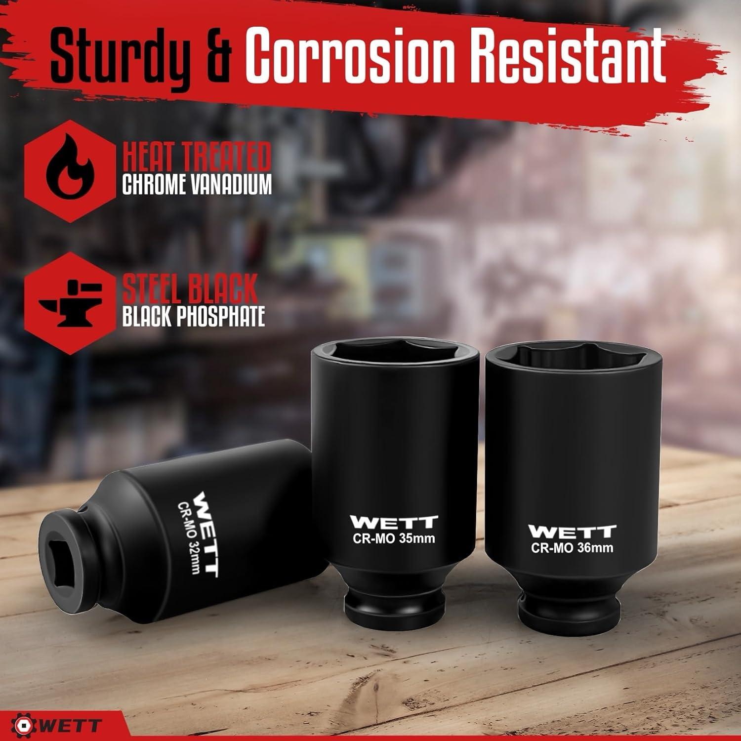 Juego de Enchufes de Impacto WETT 11 Piezas 27-38mm